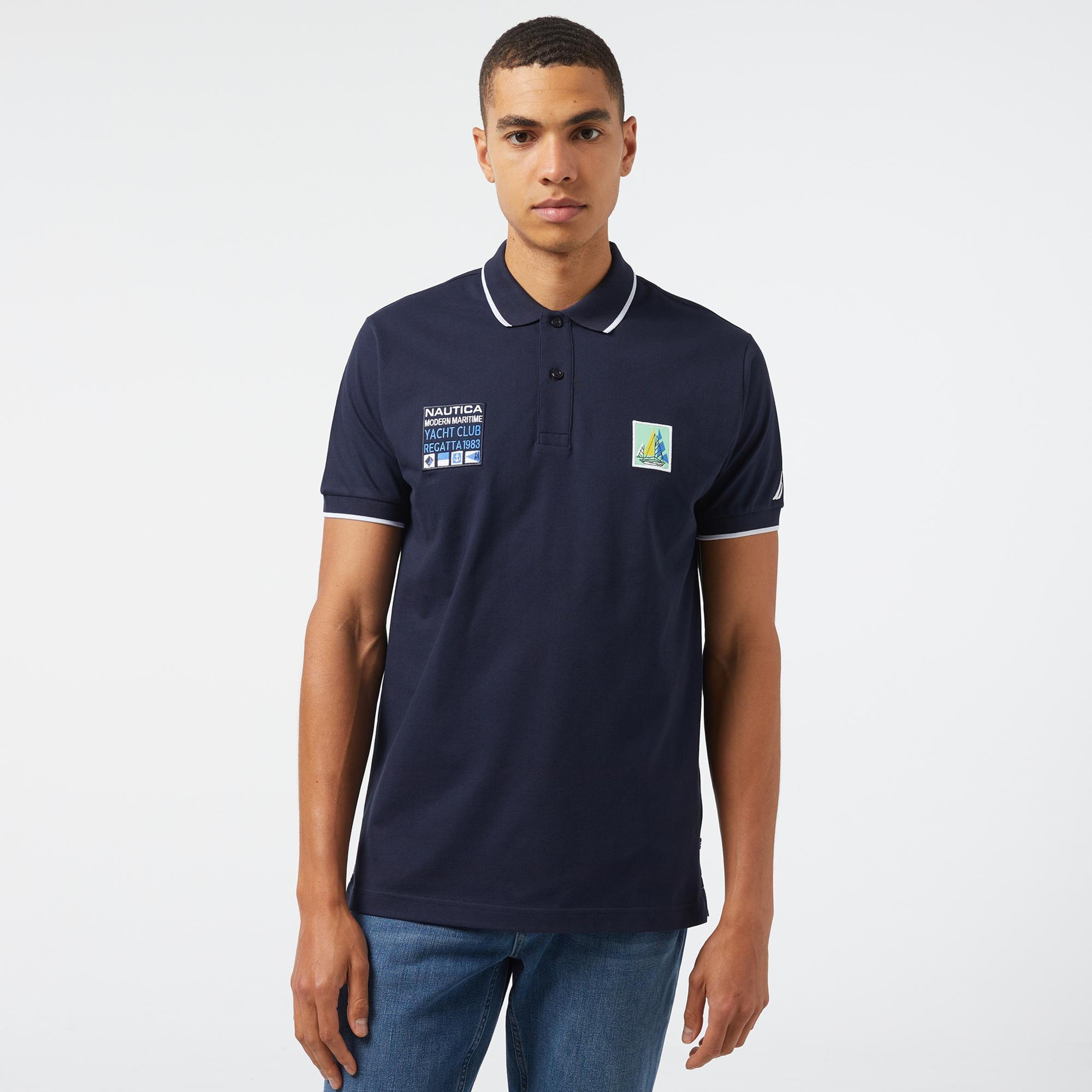 Nautica Erkek Lacivert Classic Fit Polo Yaka T-Shirt