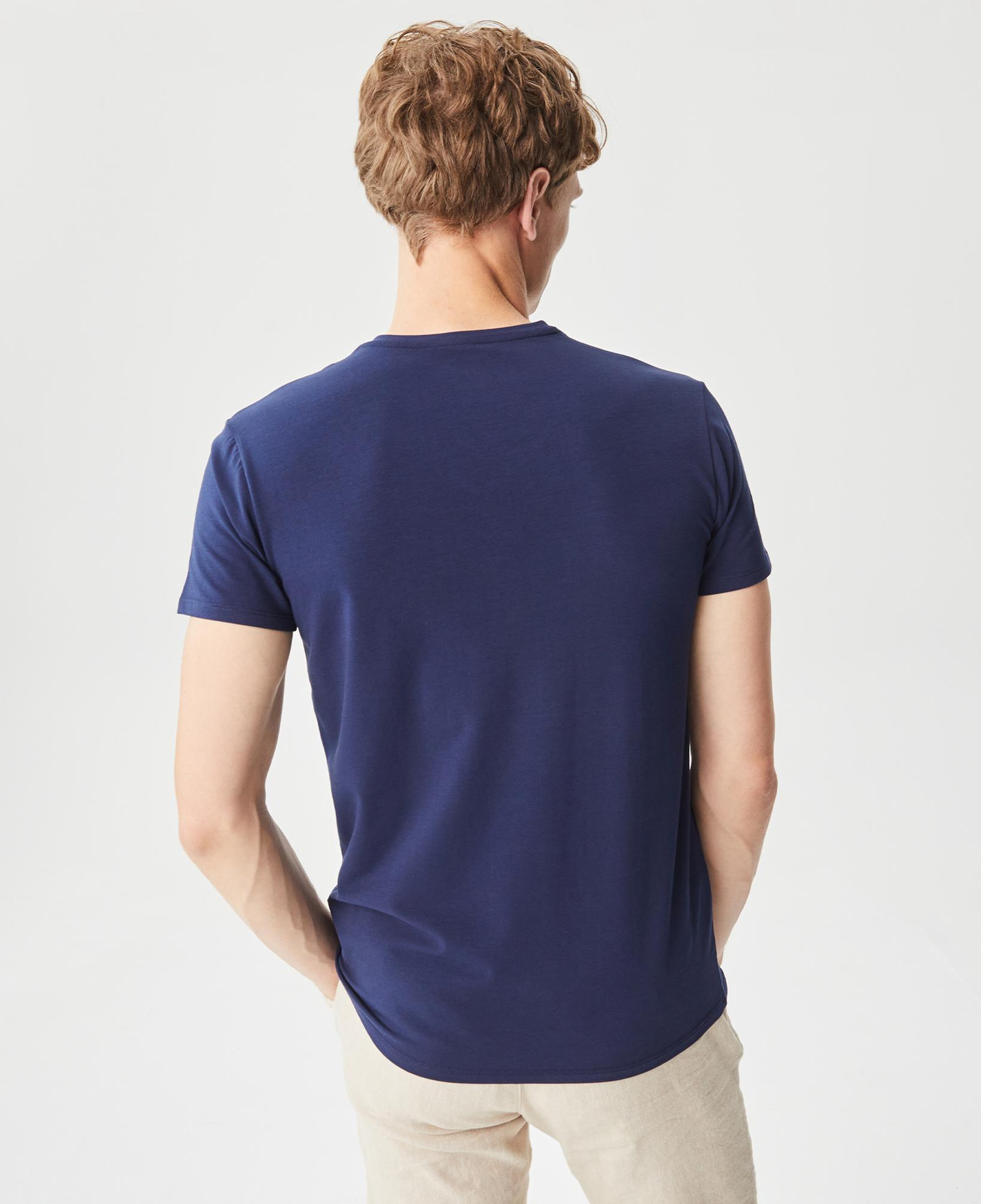 Lacoste Erkek Slim Fit V yaka Lacivert T-Shirt