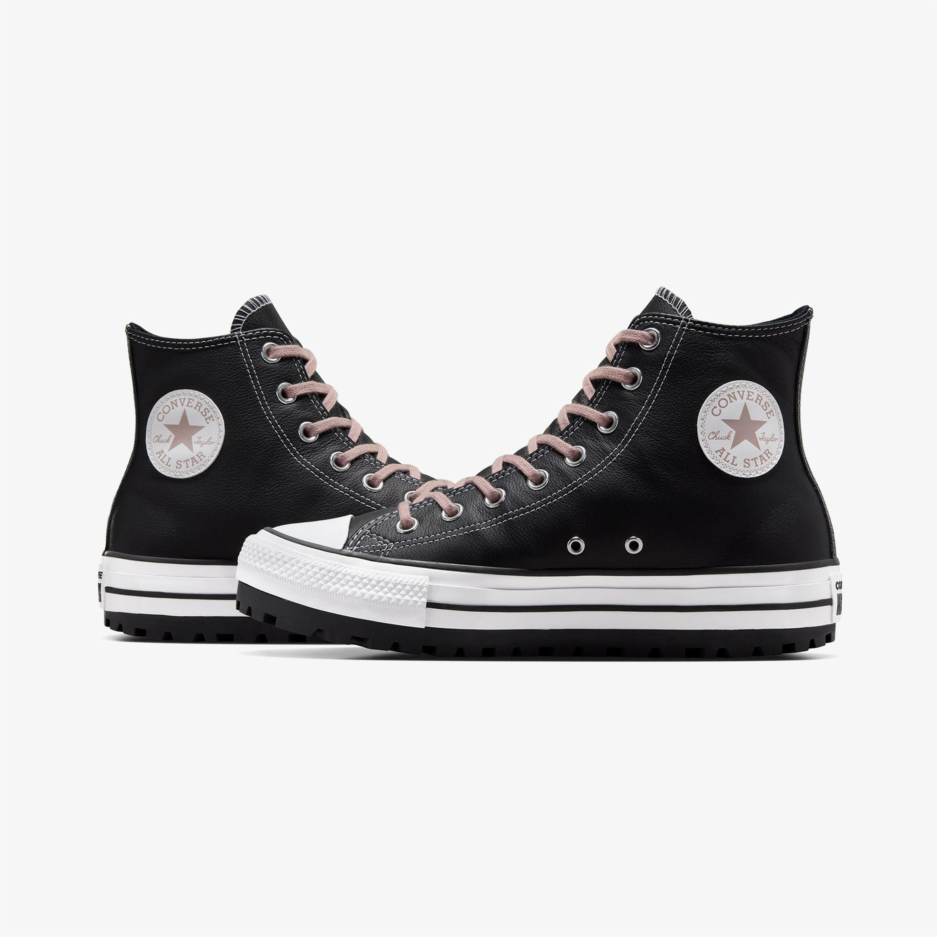 Converse Chuck Taylor All Star City Trek Unisex Siyah Deri Bot