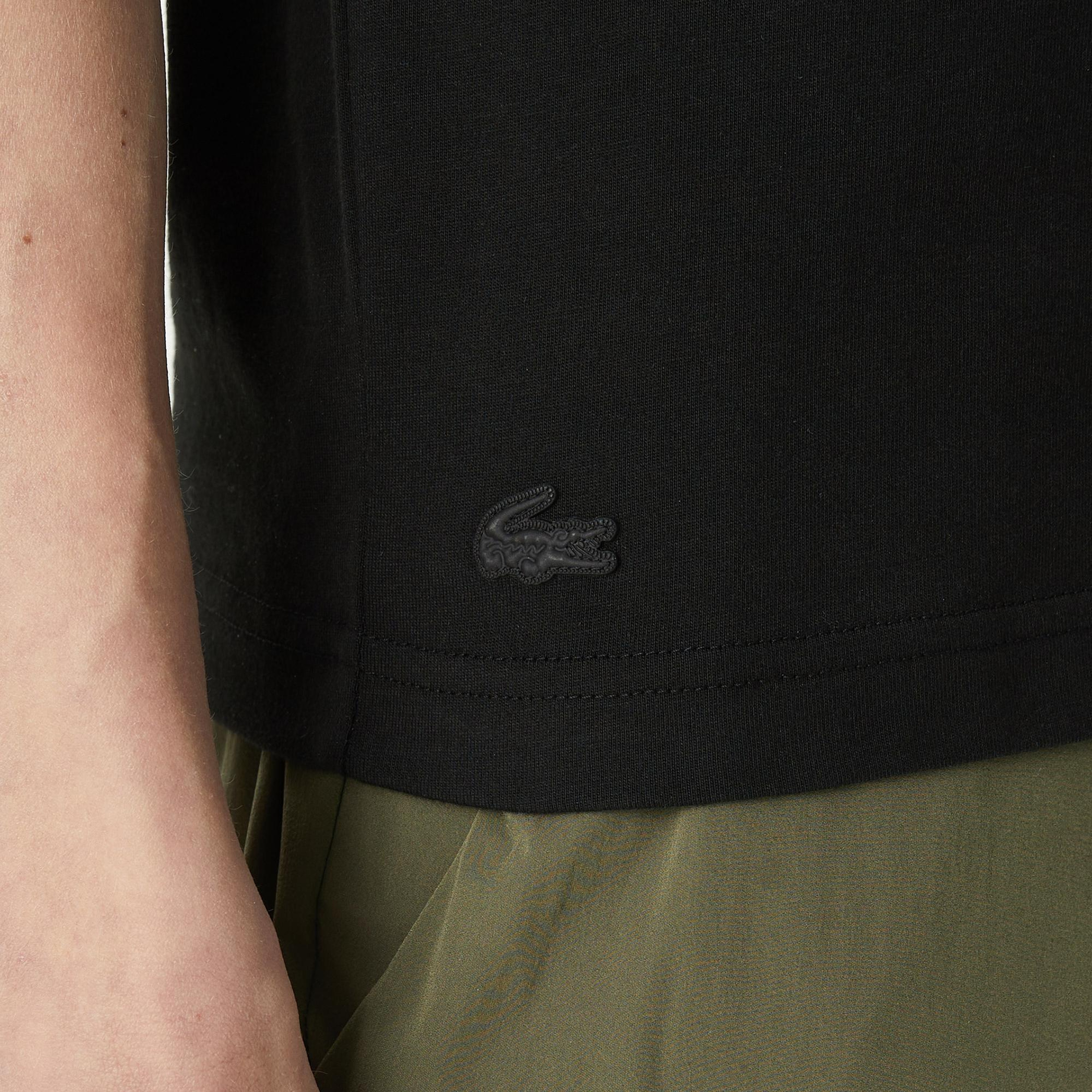 Lacoste Erkek Regular Fit Bisiklet Yaka Baskılı Siyah T-Shirt