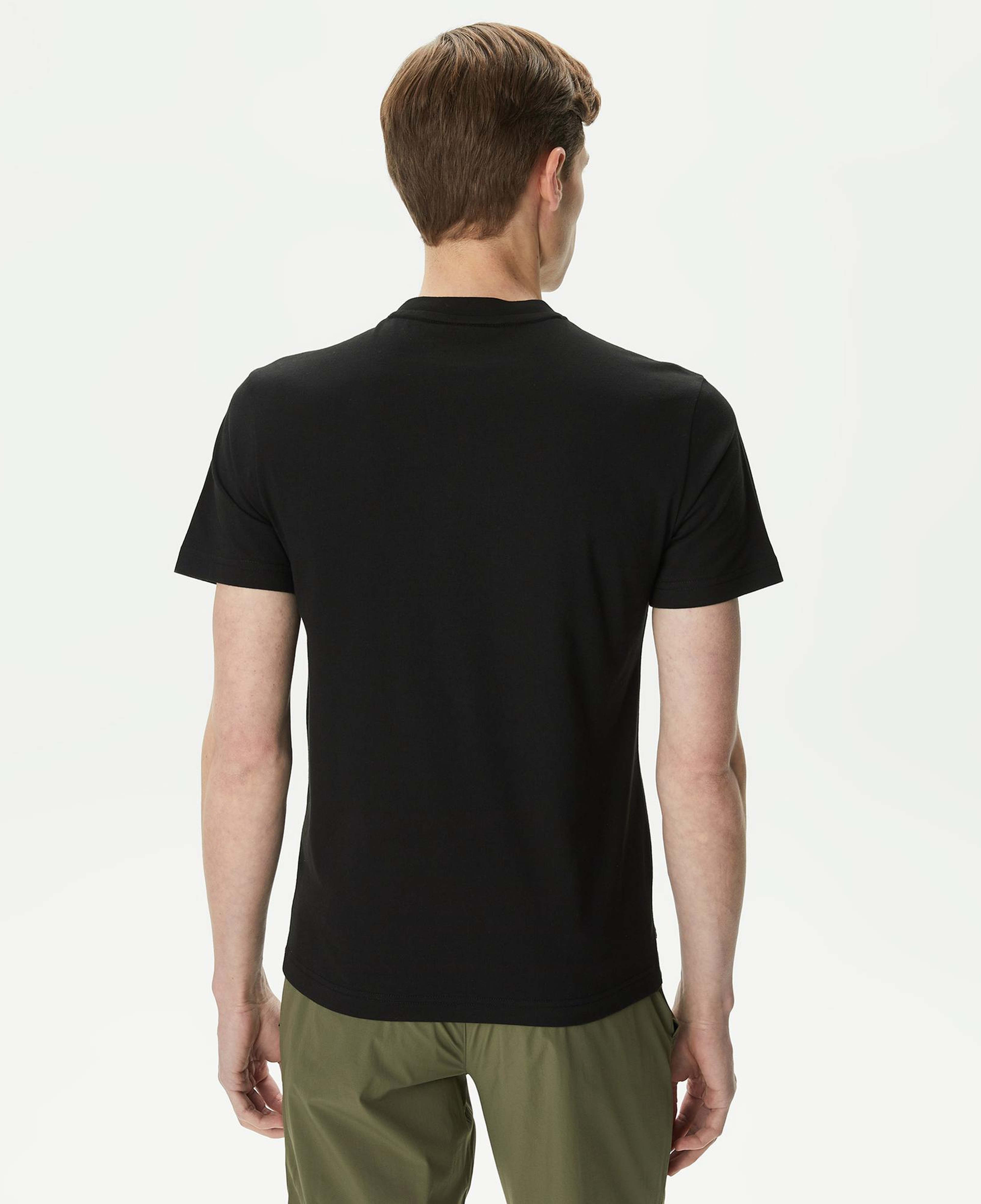 Lacoste Erkek Regular Fit Bisiklet Yaka Baskılı Siyah T-Shirt