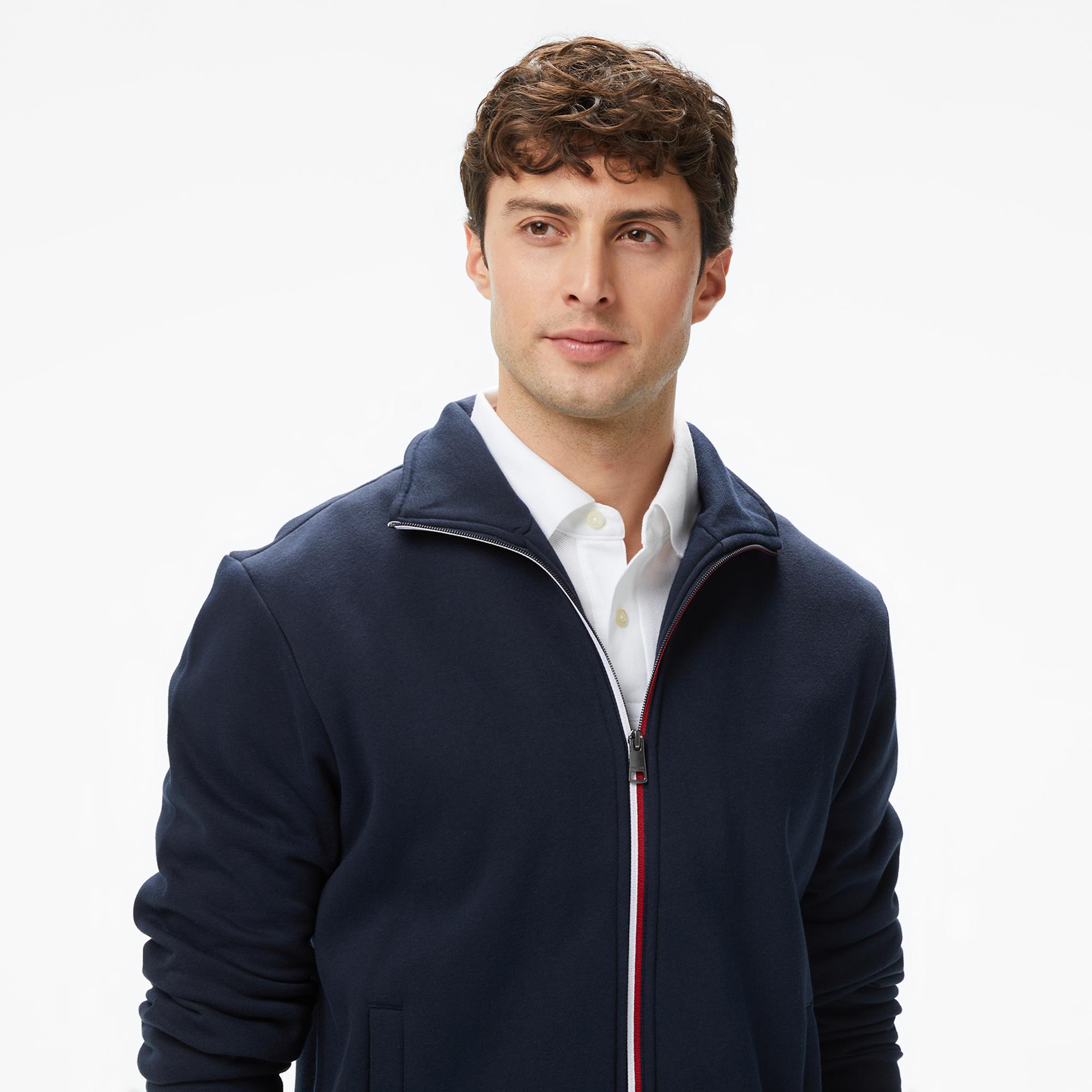 Tommy Hilfiger Global Stripe Through Erkek Lacivert Sweatshirt