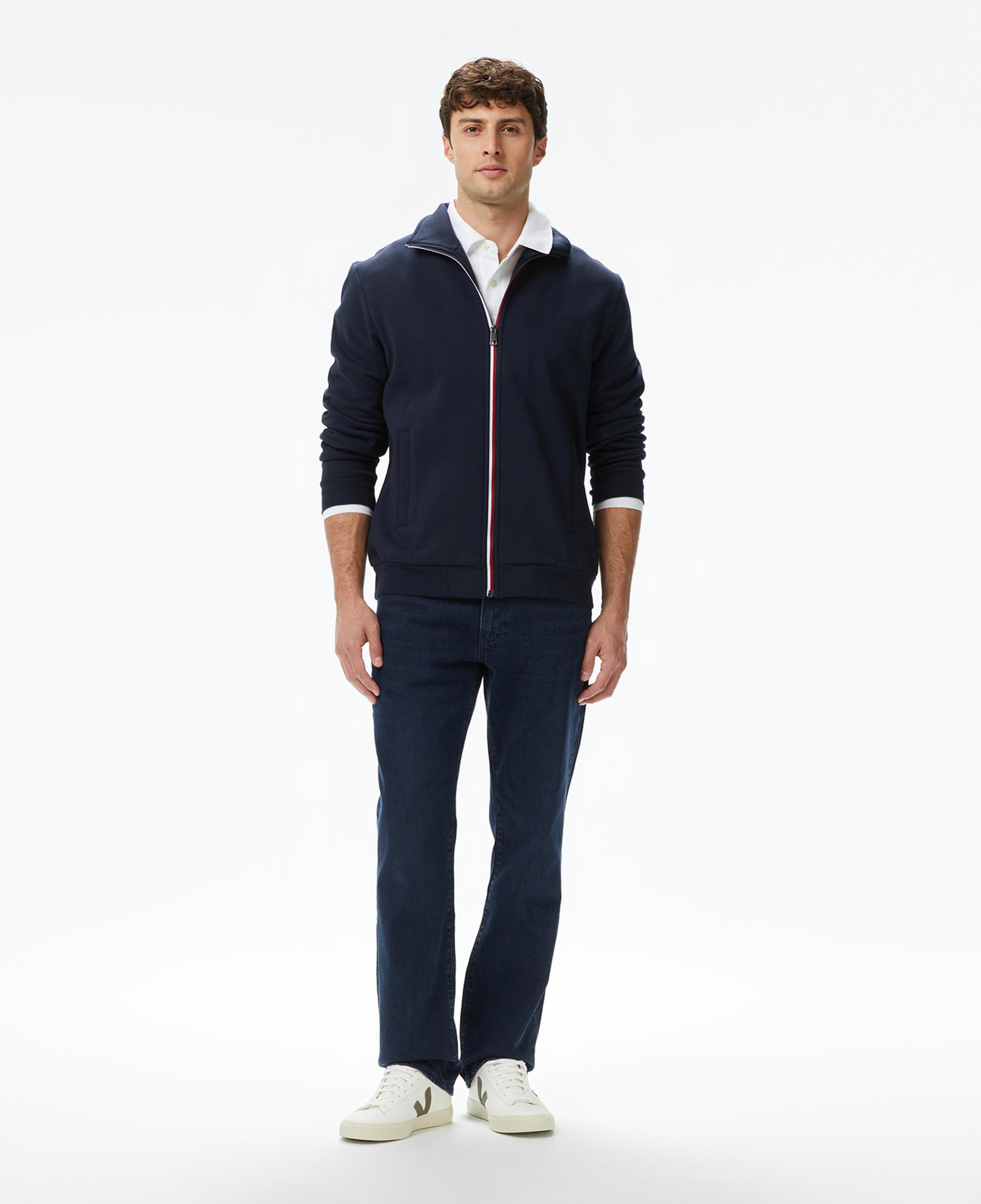 Tommy Hilfiger Global Stripe Through Erkek Lacivert Sweatshirt
