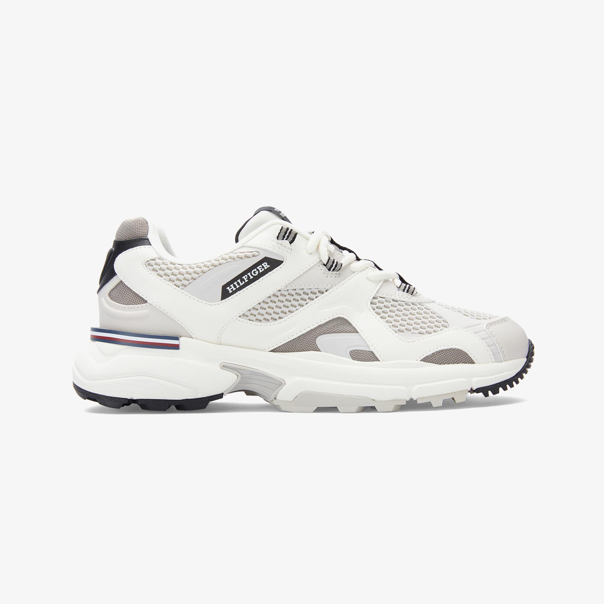 Tommy Hilfiger Runner Tech Mix Erkek Beyaz Sneaker