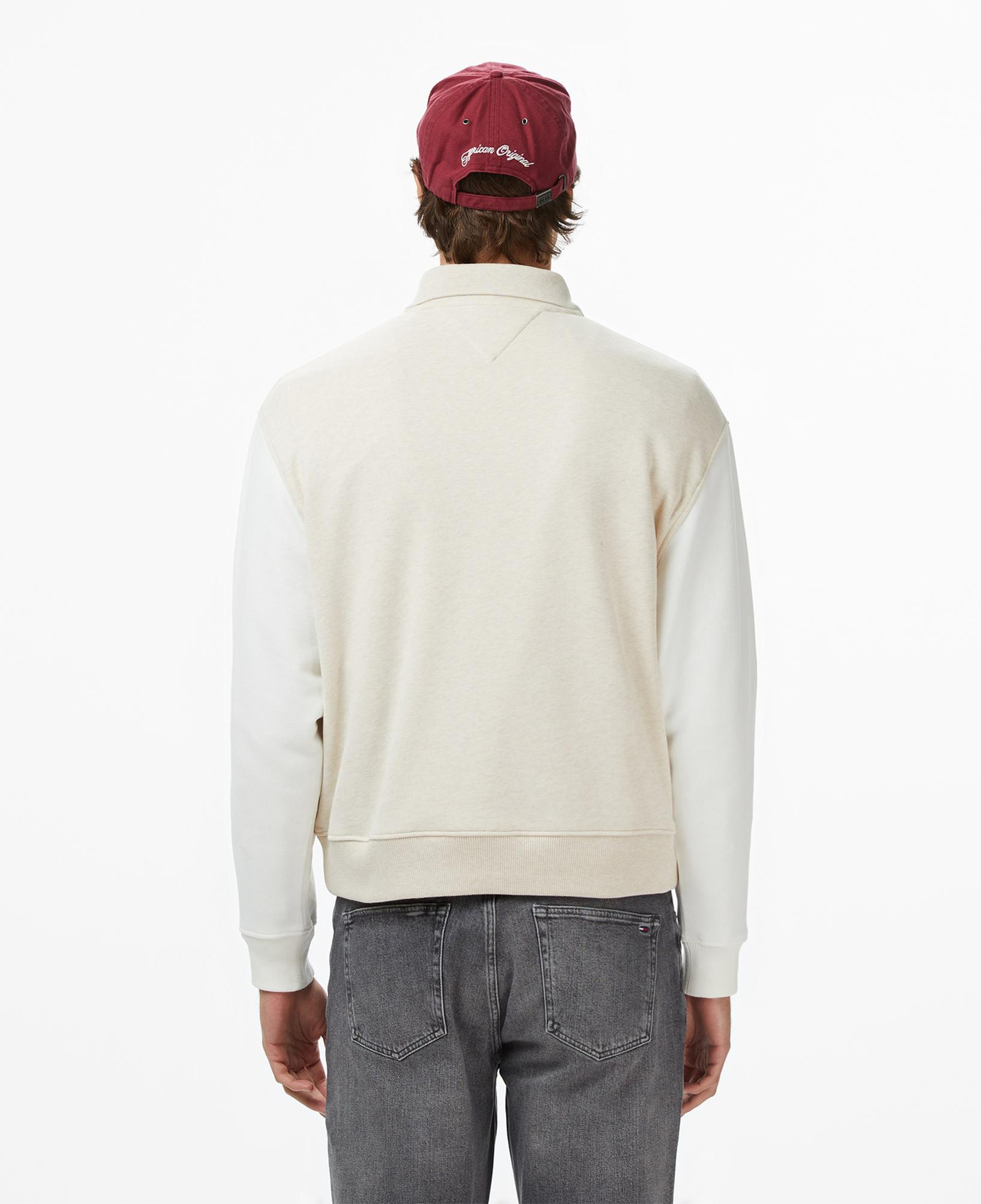 Tommy Jeans Relax Colorblock Mono Erkek Bej Sweatshirt