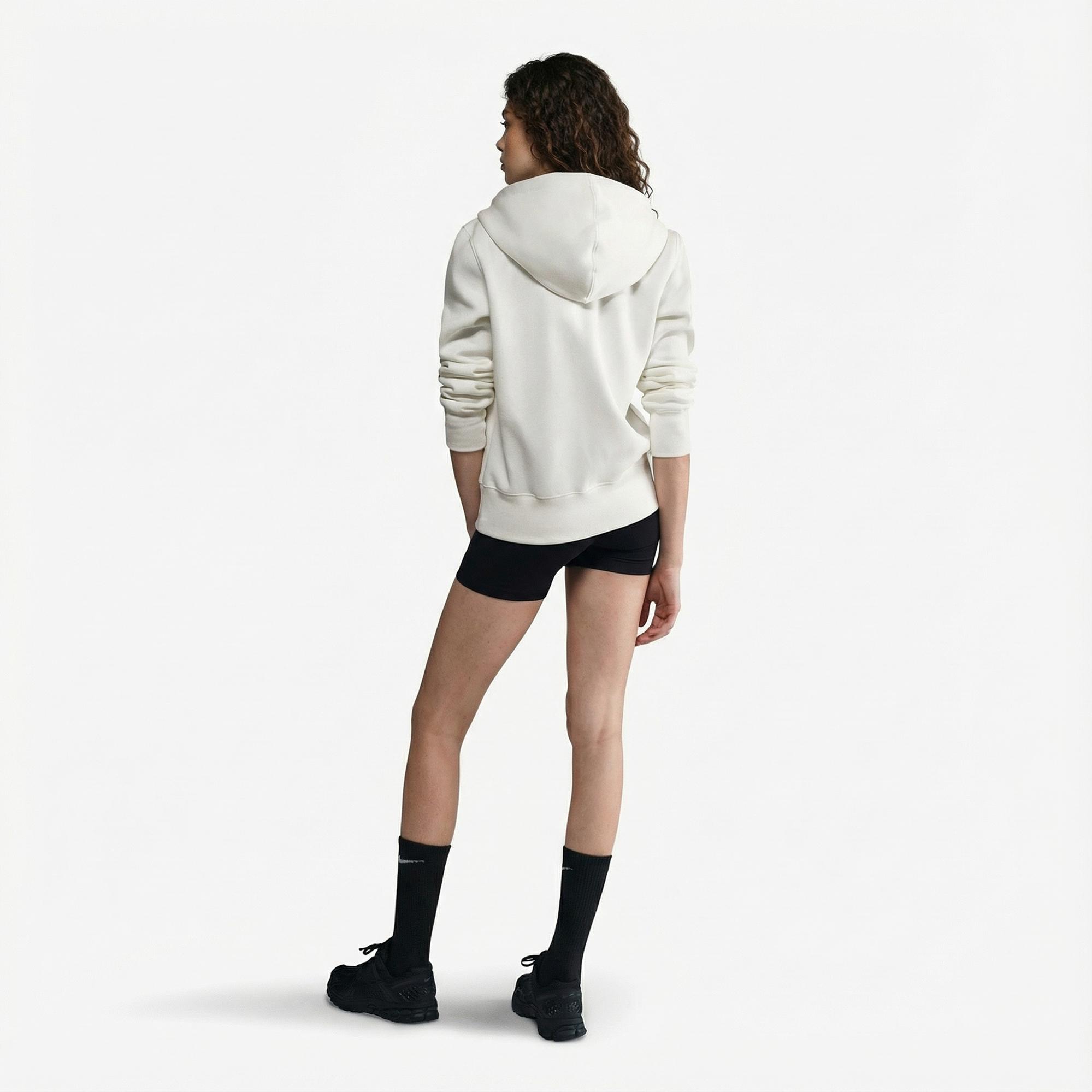 Nike Sportswear Phoenix Fleece Kadın Krem Rengi Kapüşonlu Hoodie