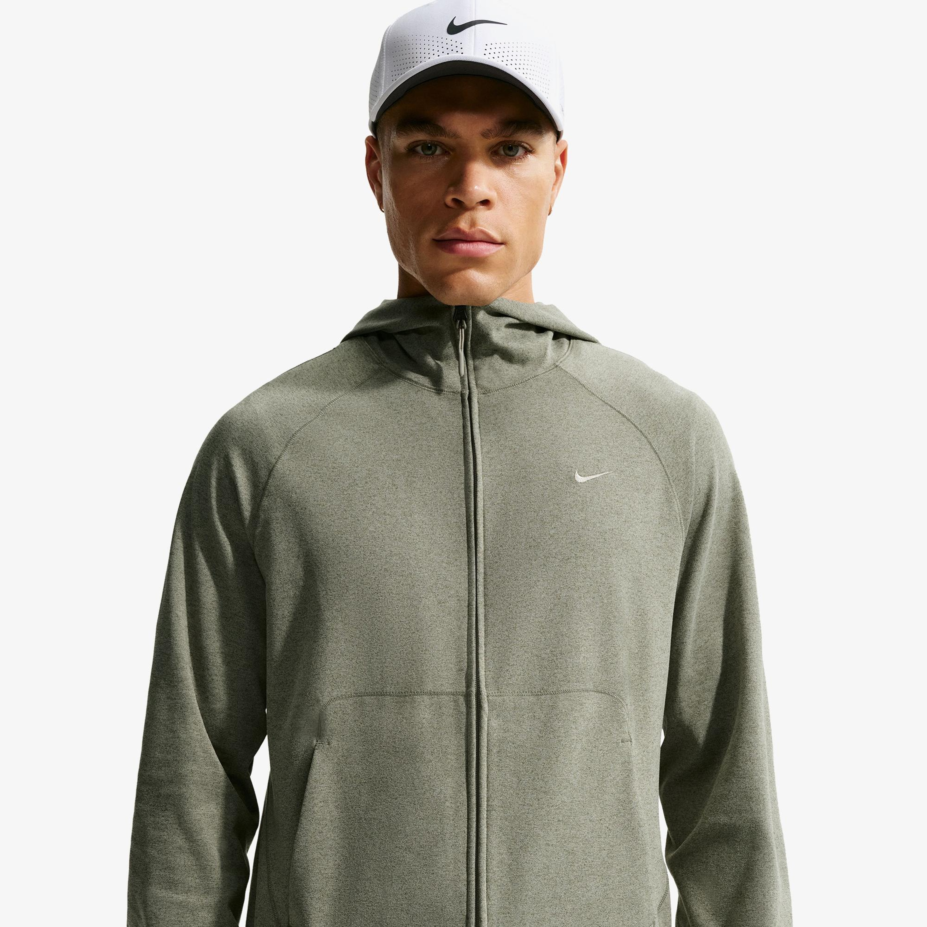 Nike Dri-Fit Primary Nano Erkek Haki Hoodie