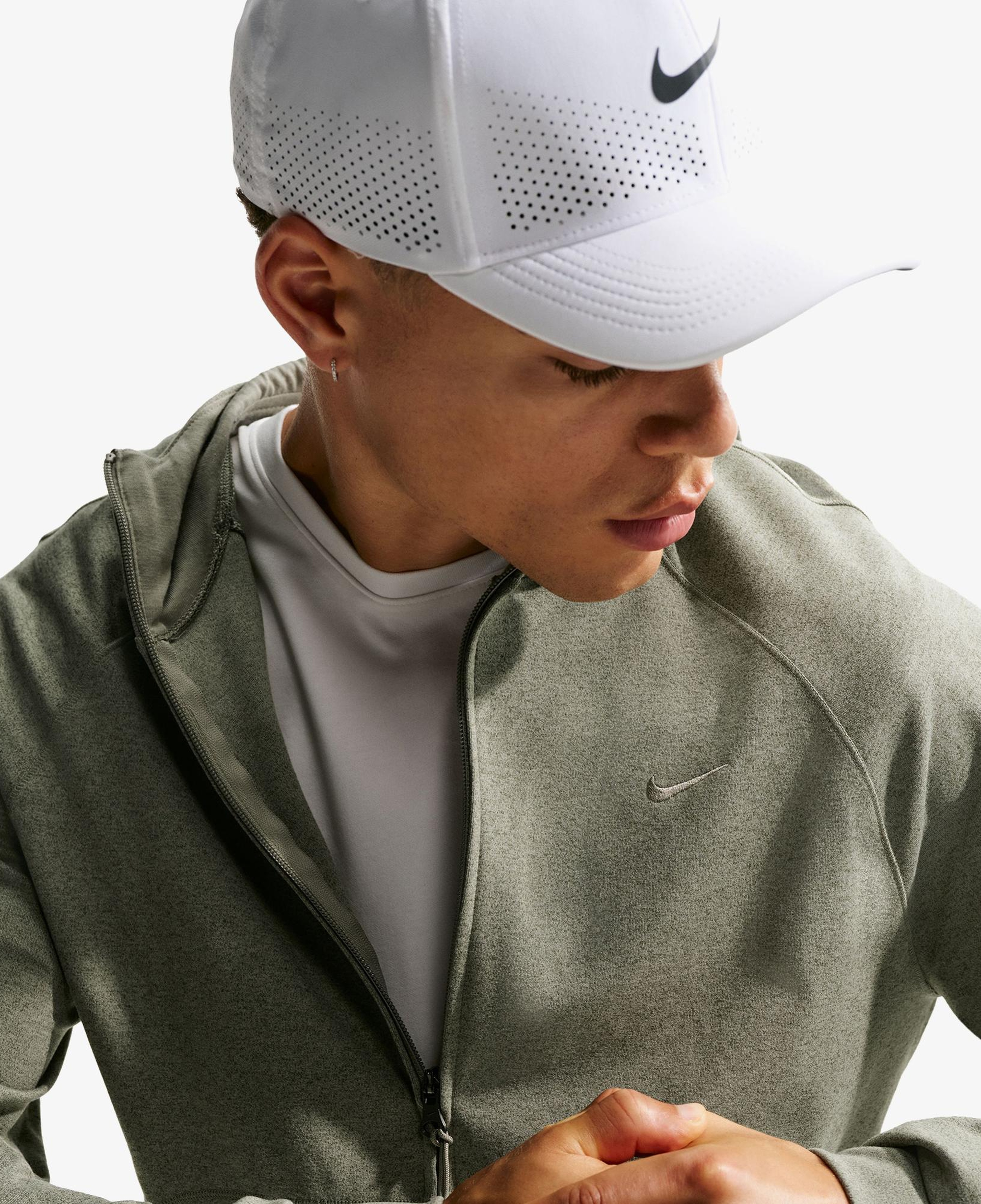 Nike Dri-Fit Primary Nano Erkek Haki Hoodie