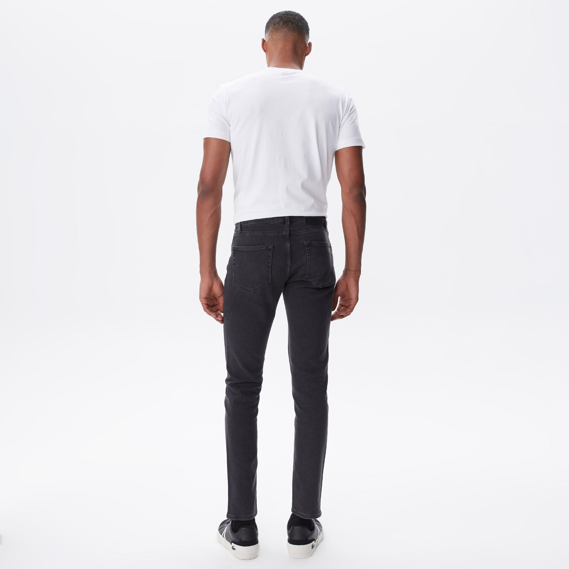 Lacoste Erkek Slim Fit Gri Jean Pantolon