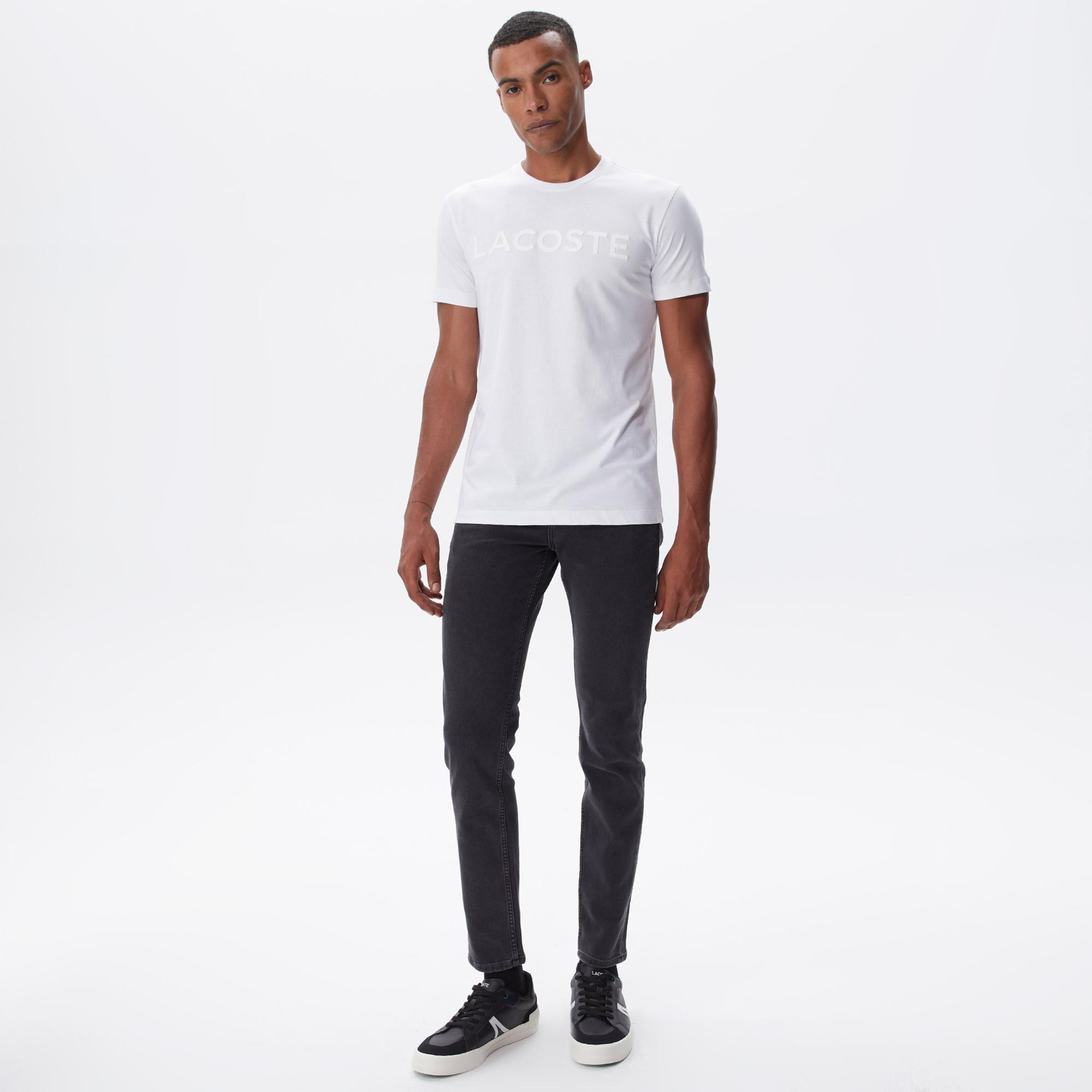 Lacoste Erkek Slim Fit Gri Jean Pantolon