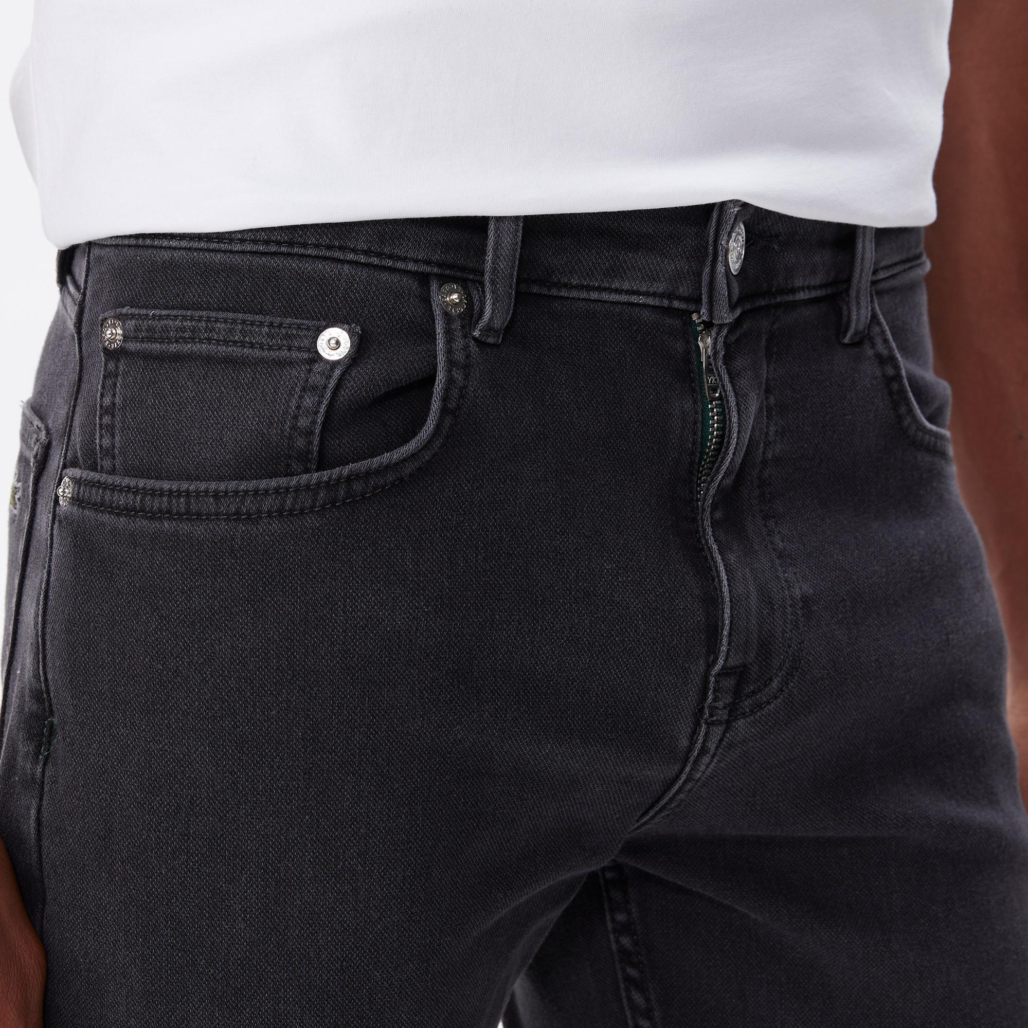 Lacoste Erkek Slim Fit Gri Jean Pantolon