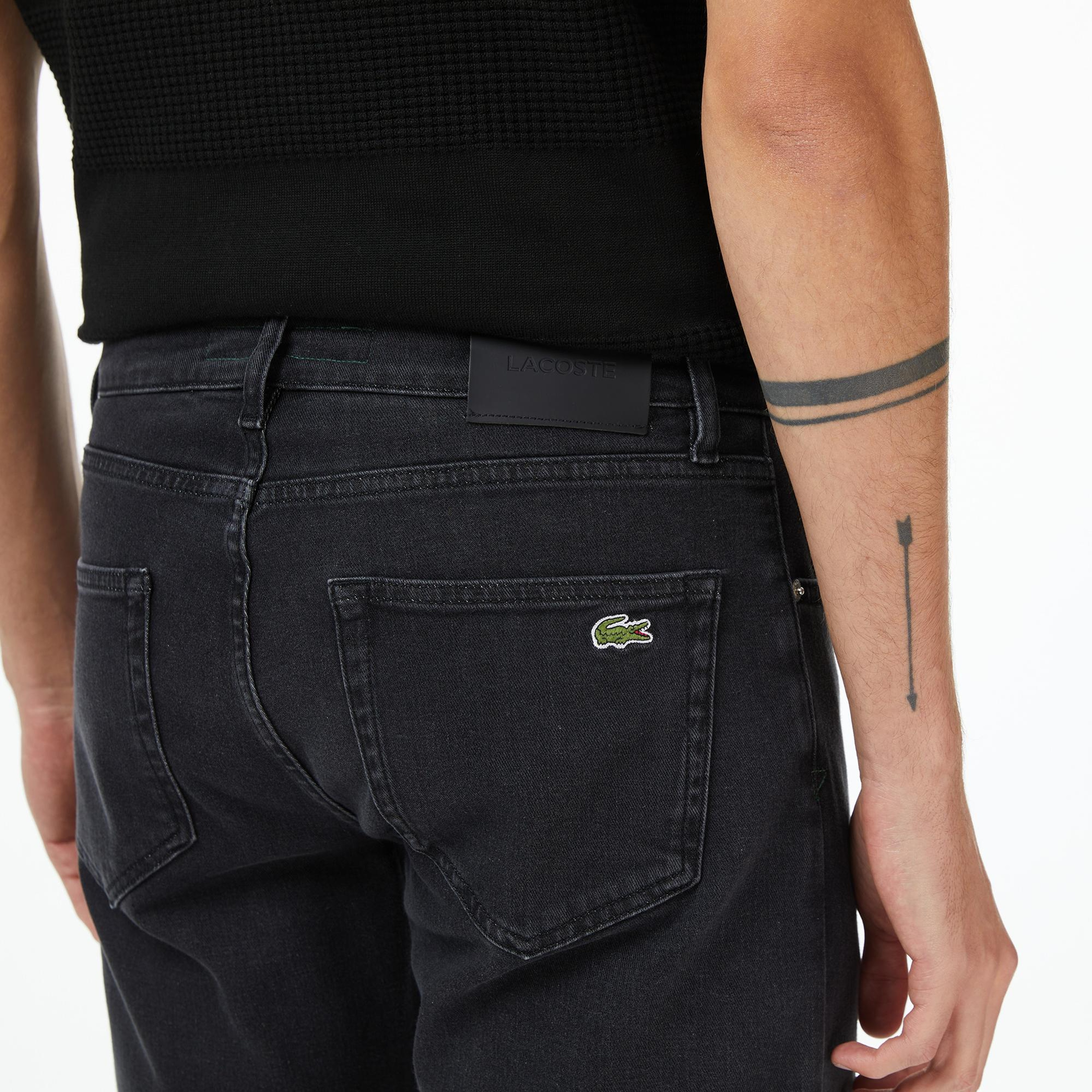 Lacoste Erkek Regular Fit Siyah Jean Pantolon