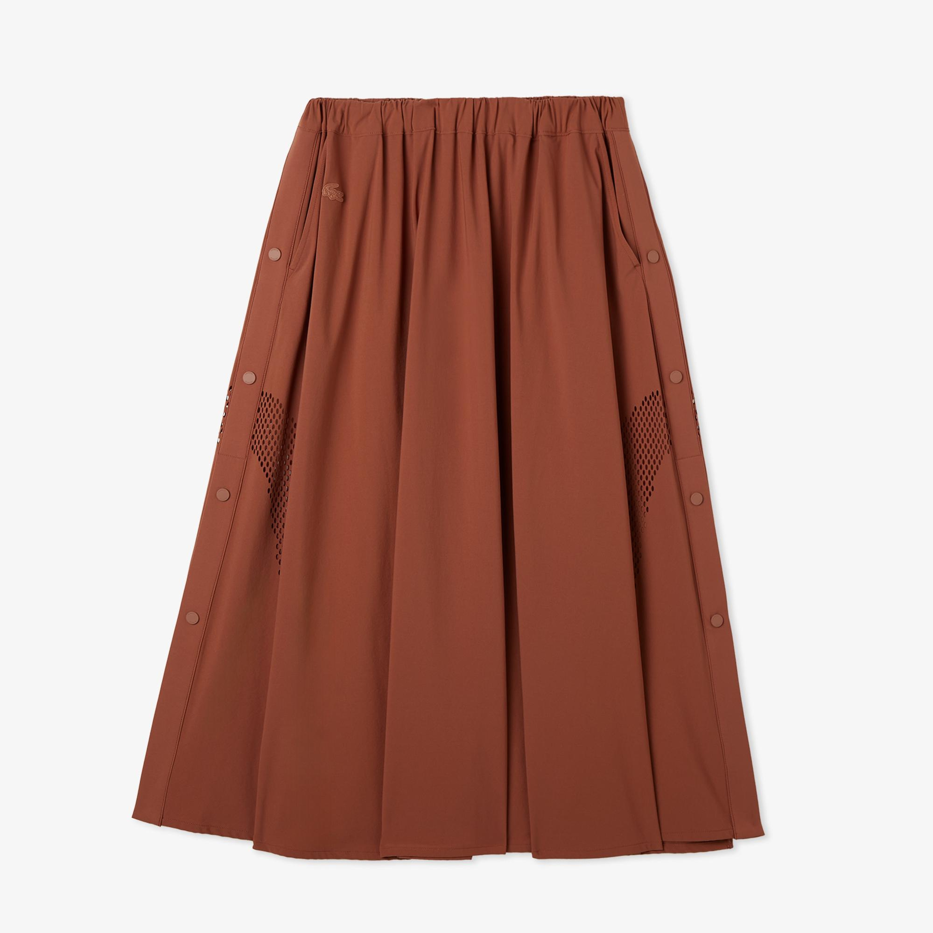Lacoste Kadın Flare Fit Kahverengi Etek