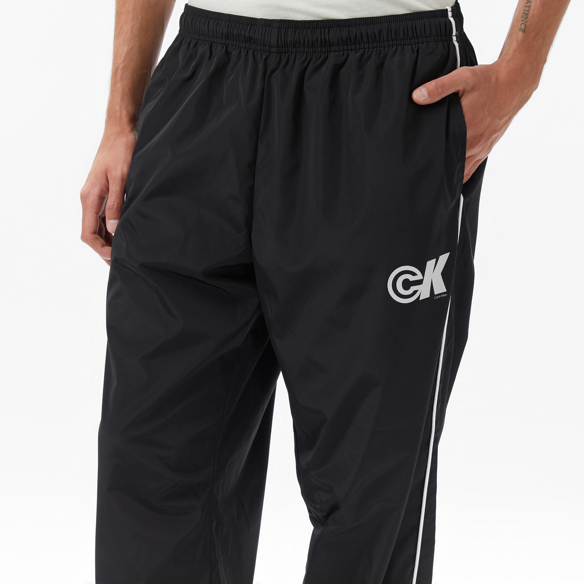 Calvin Klein Nylon Drawstring Straight Jogger Erkek Siyah Eşofman Altı