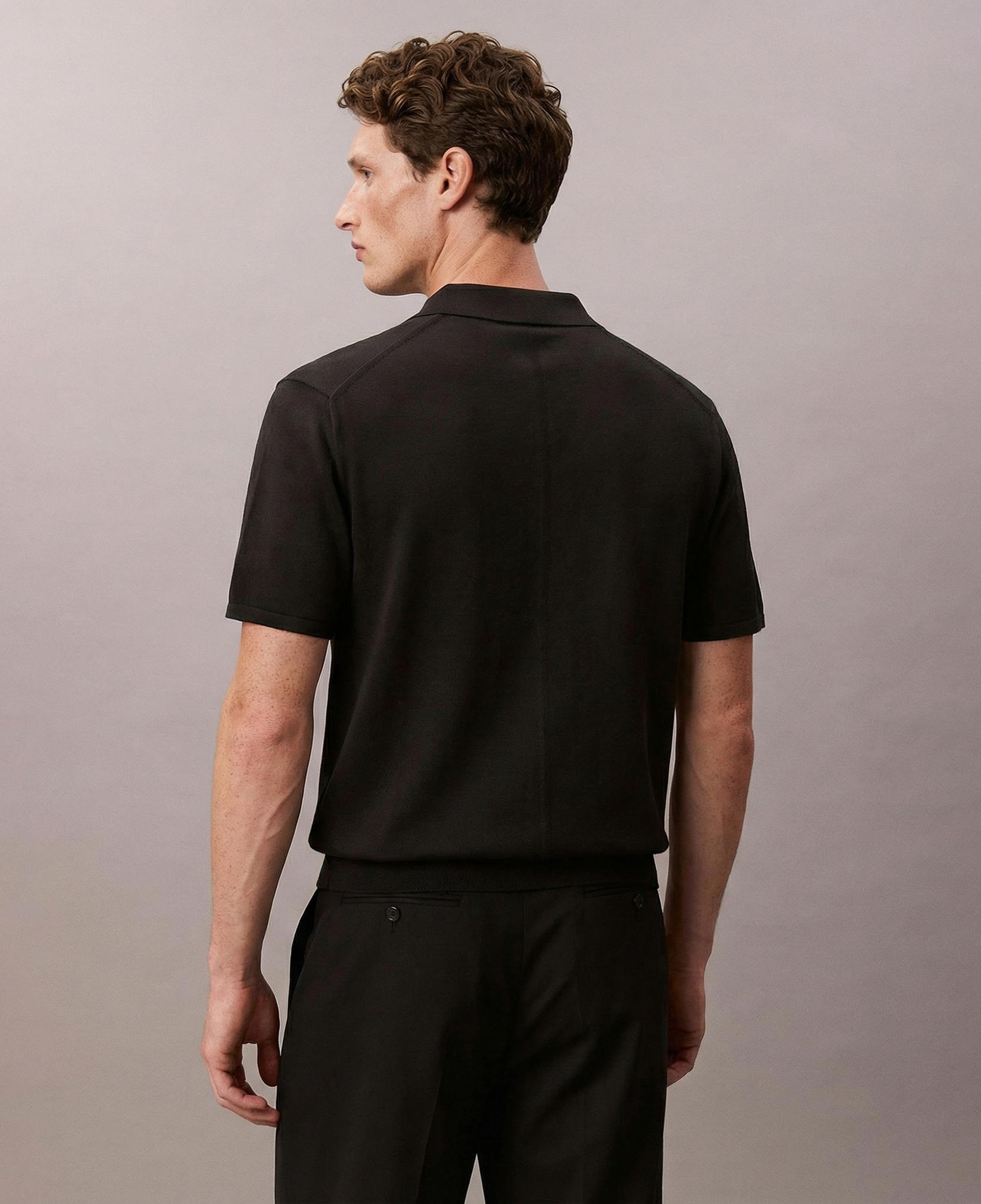 Calvin Klein Supima Polo Erkek Siyah Triko