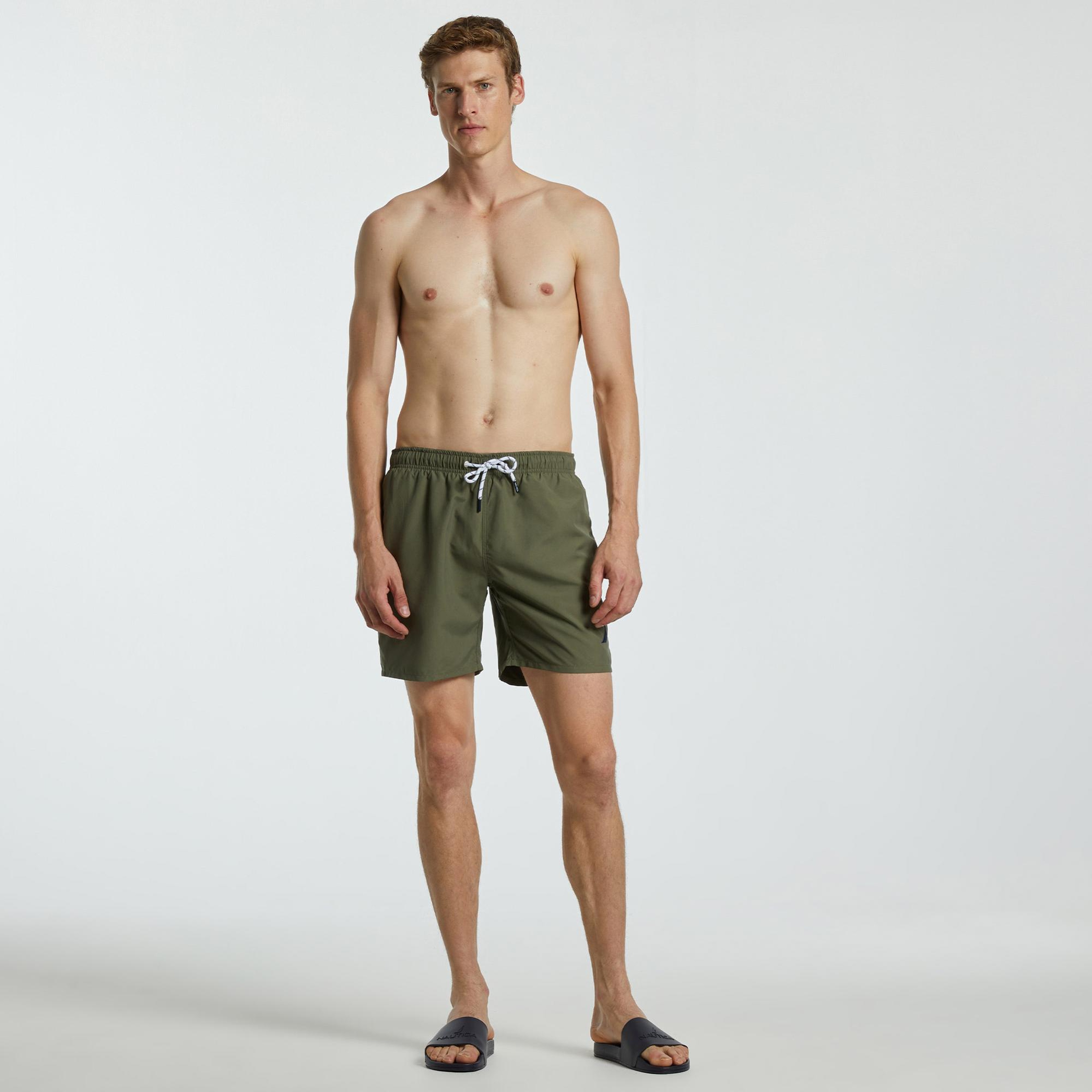 Nautica Erkek Haki Regular Fit Deniz Şortu