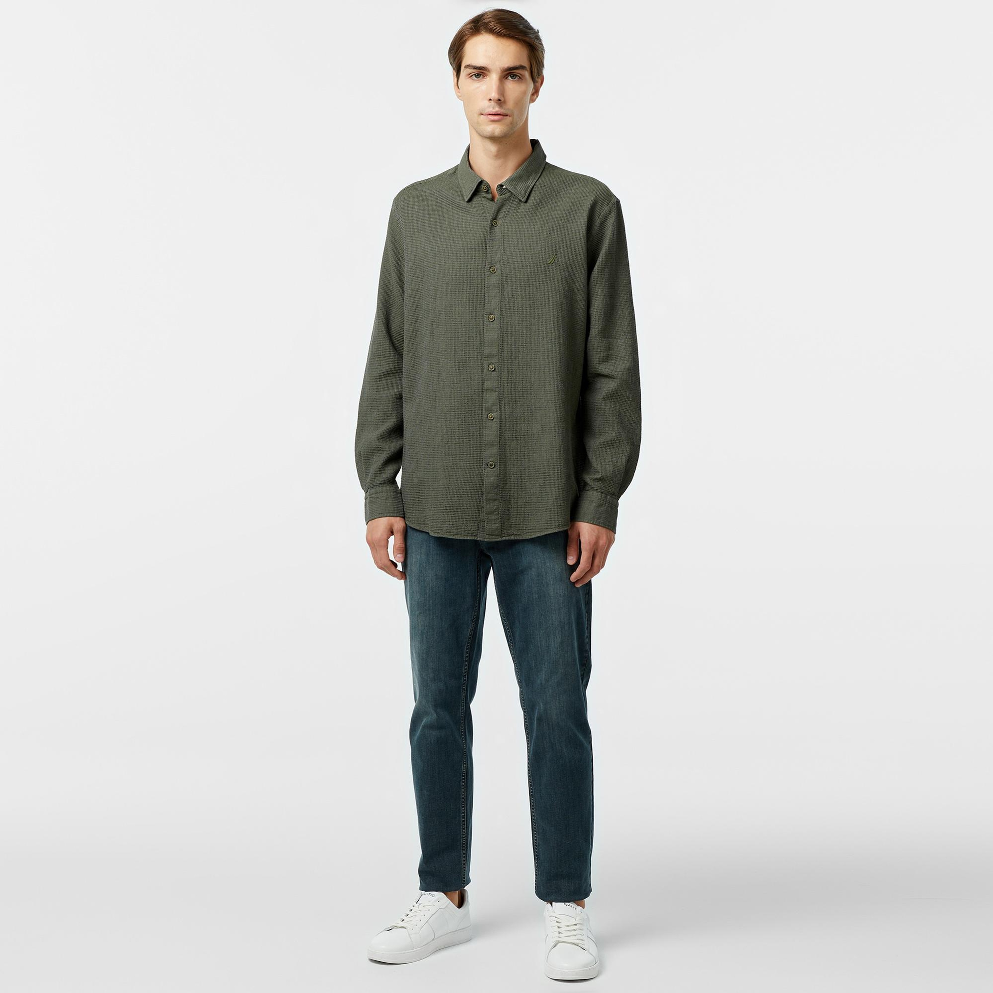 Nautica Erkek Yeşil Classic Fit Gömlek