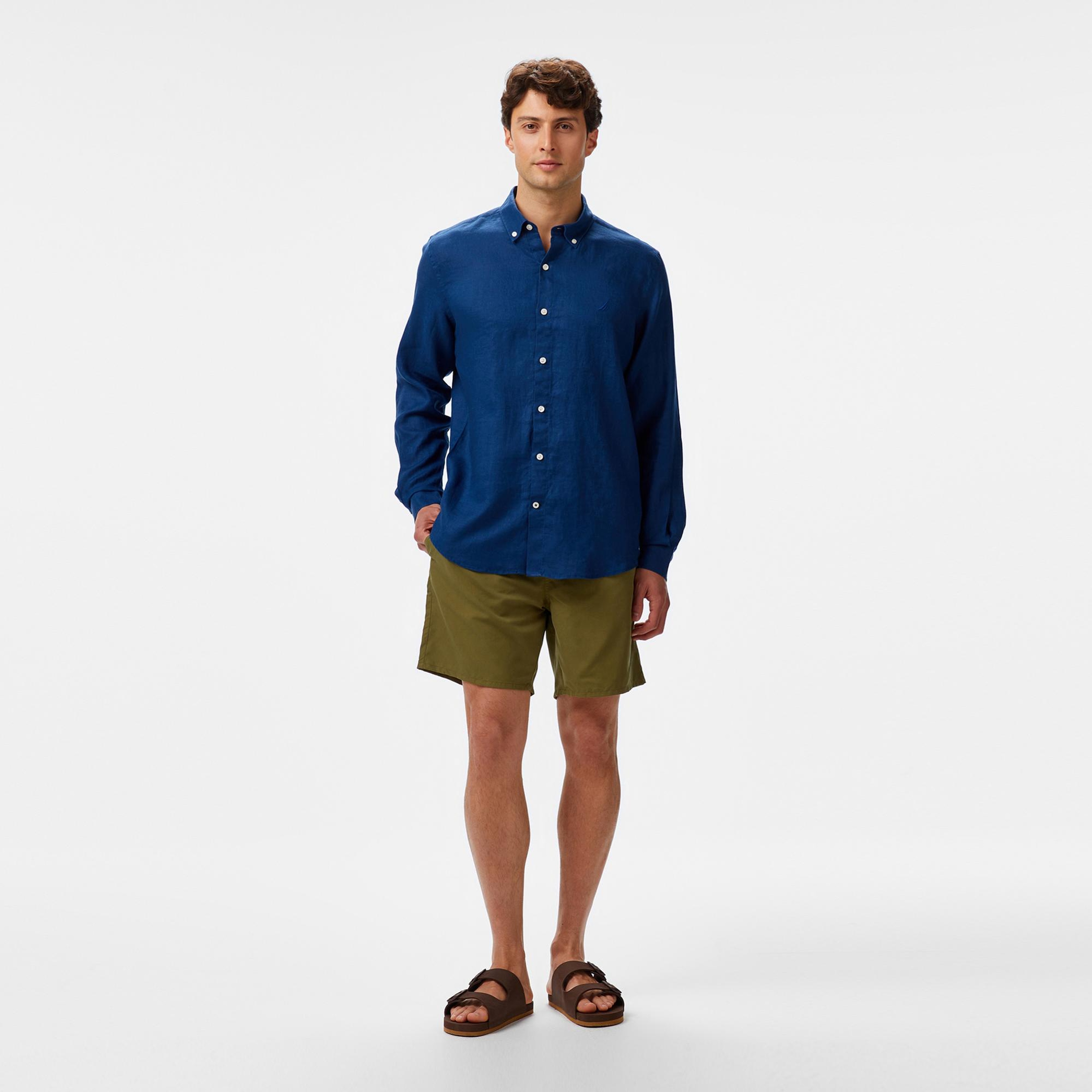 Nautica Erkek Haki Regular Fit Deniz Şortu