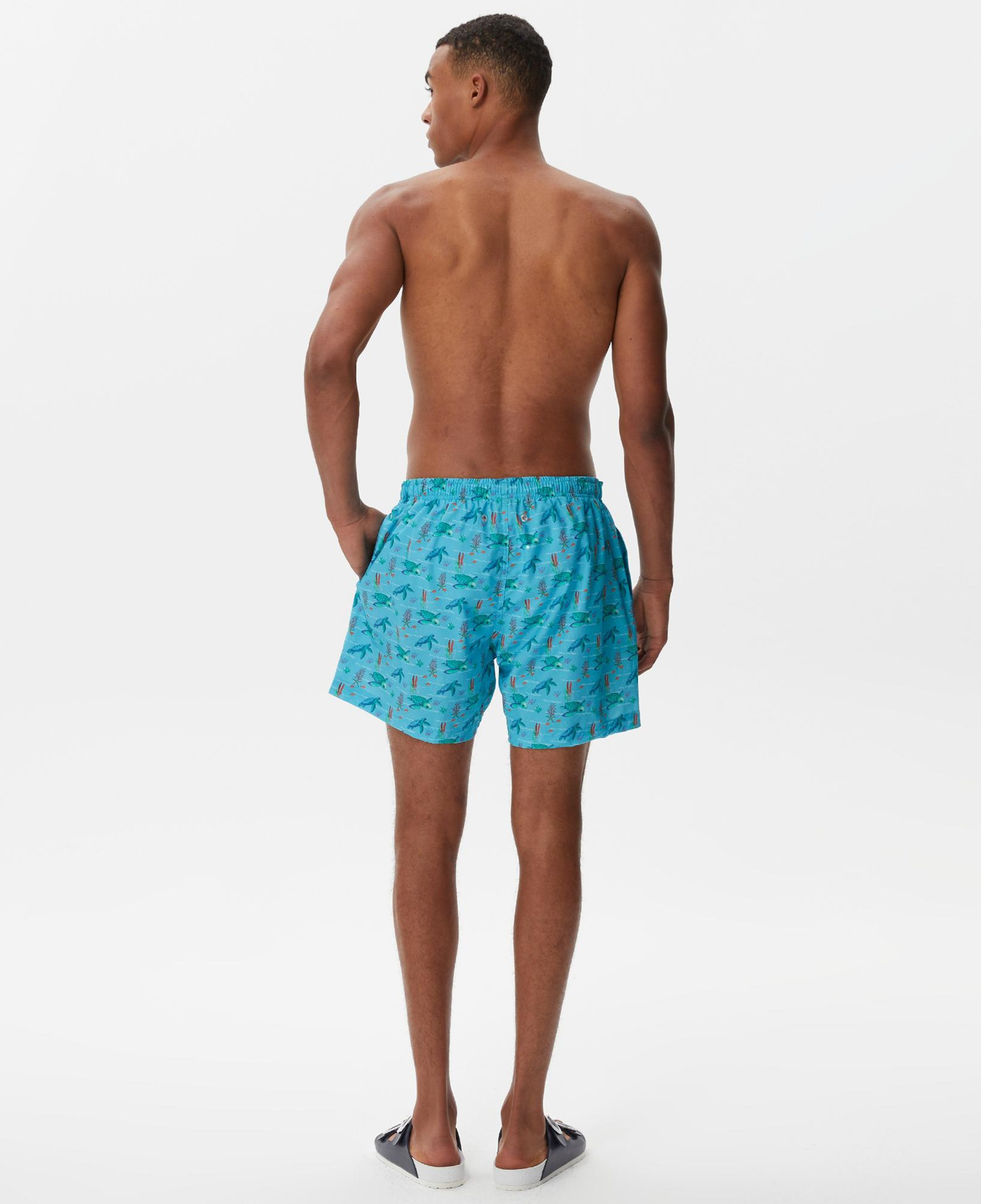 Nautica Erkek Mavi Baskılı Deniz Şortu