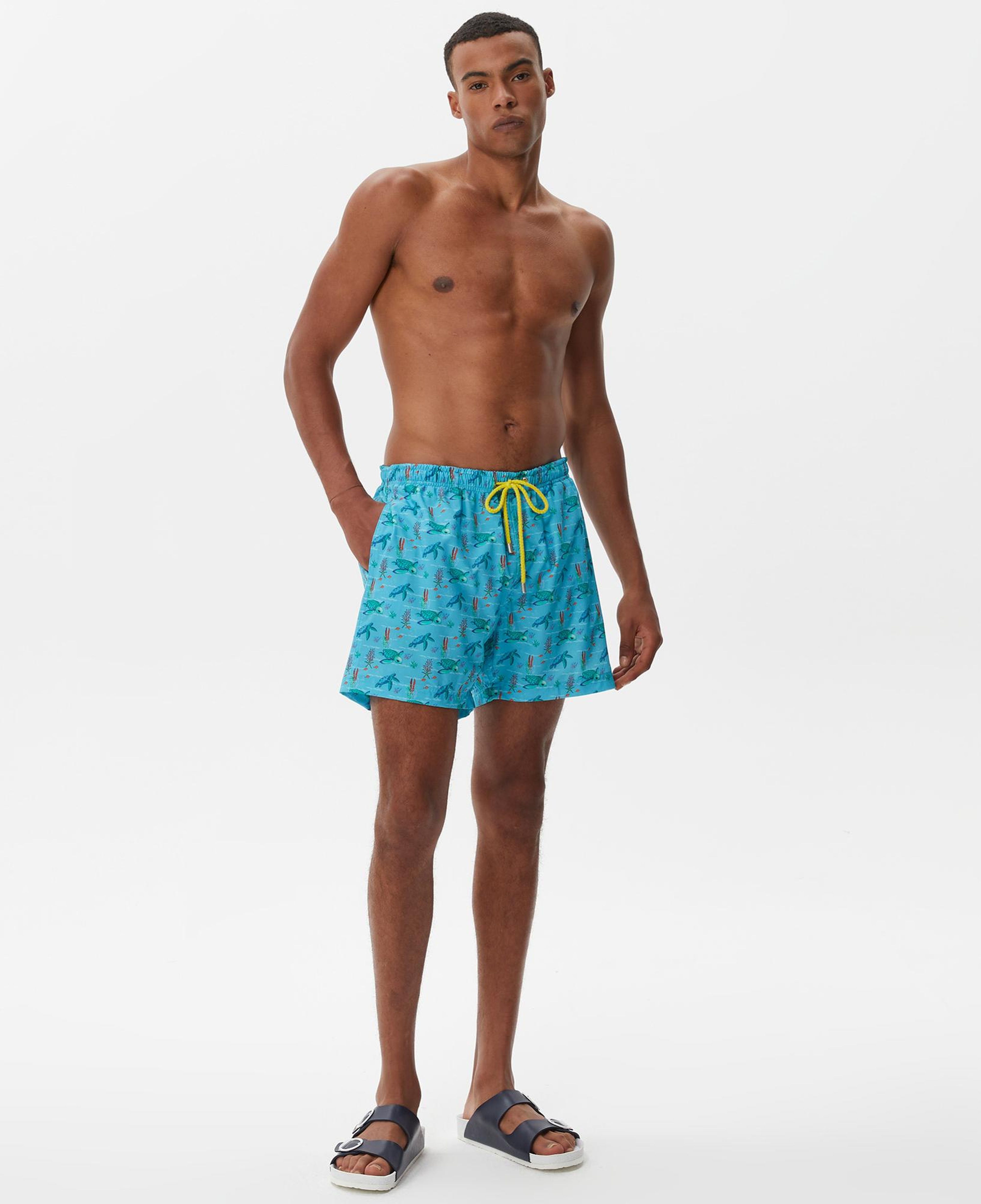 Nautica Erkek Mavi Baskılı Deniz Şortu