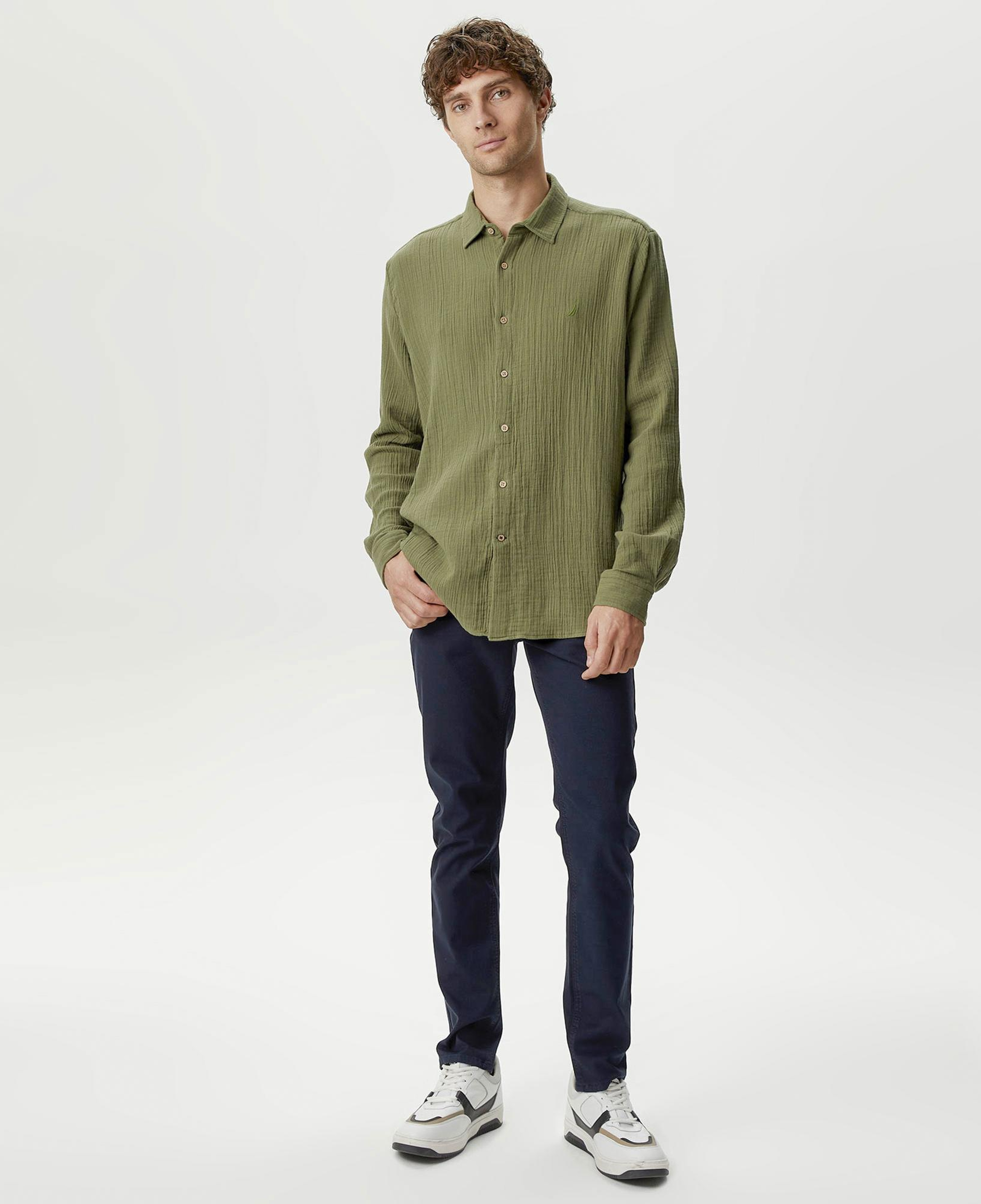 Nautica Erkek Yeşil Classic Fit Gömlek