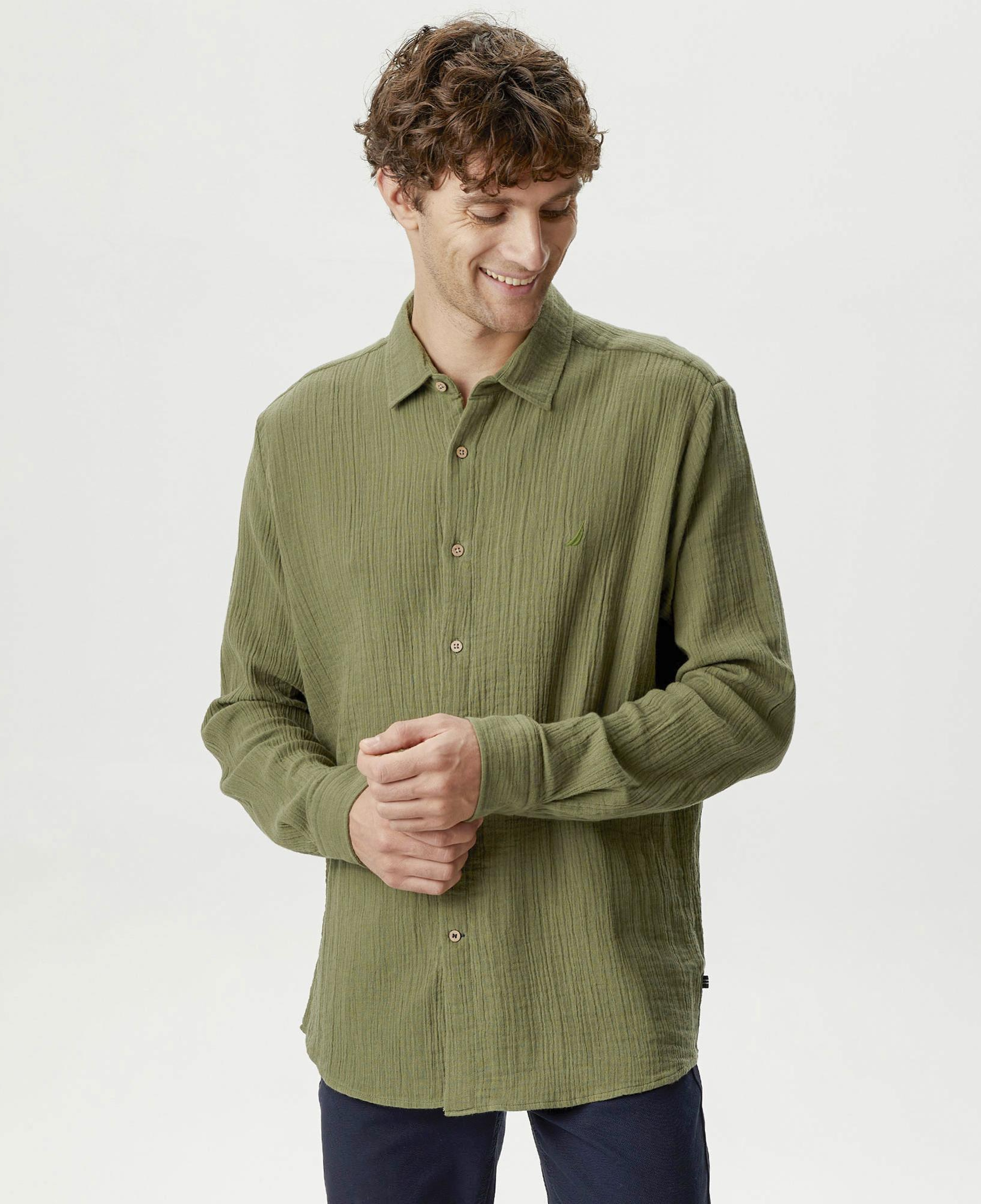 Nautica Erkek Yeşil Classic Fit Gömlek