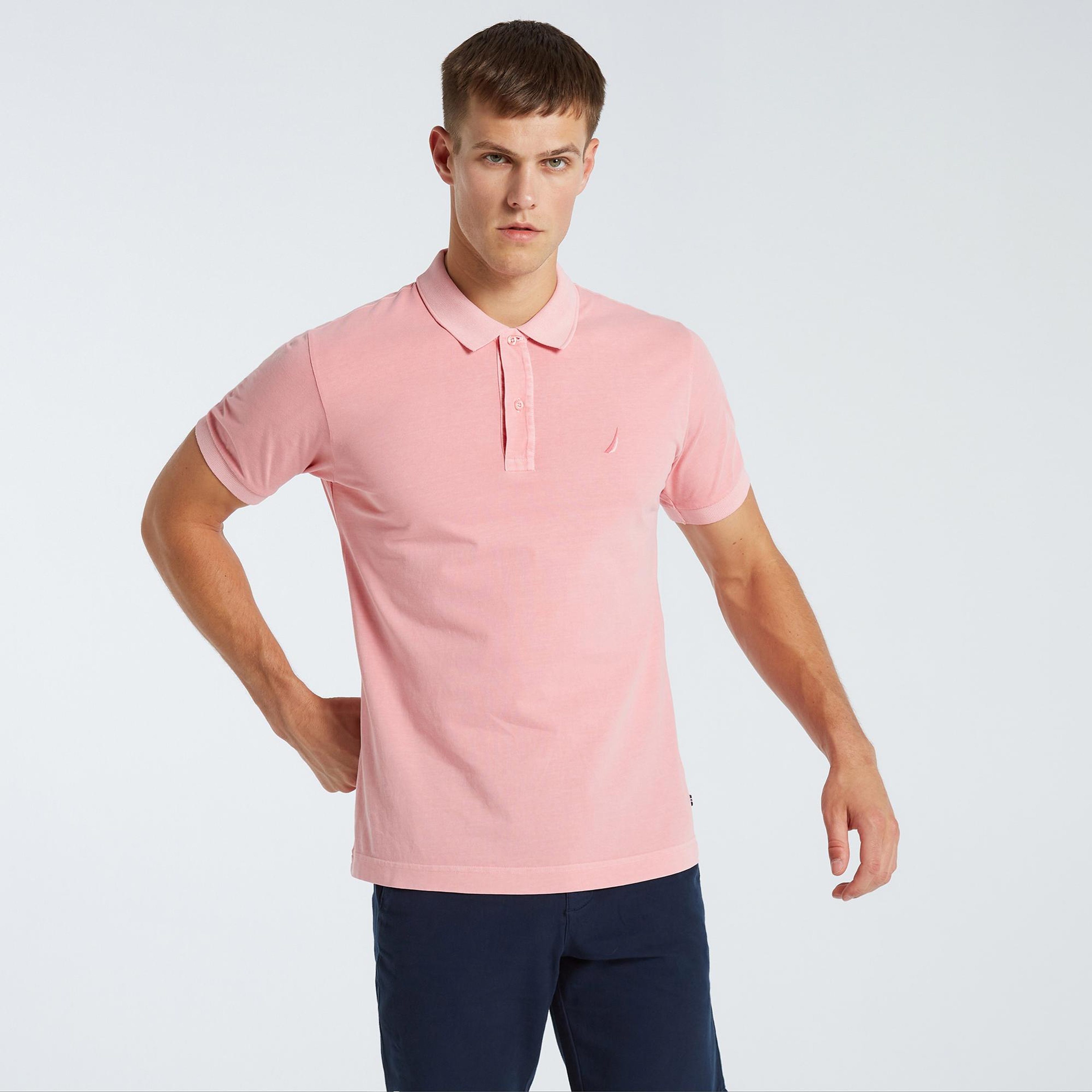 Nautica Erkek Pembe Classic Fit Kısa Kollu Polo Yaka T-Shirt