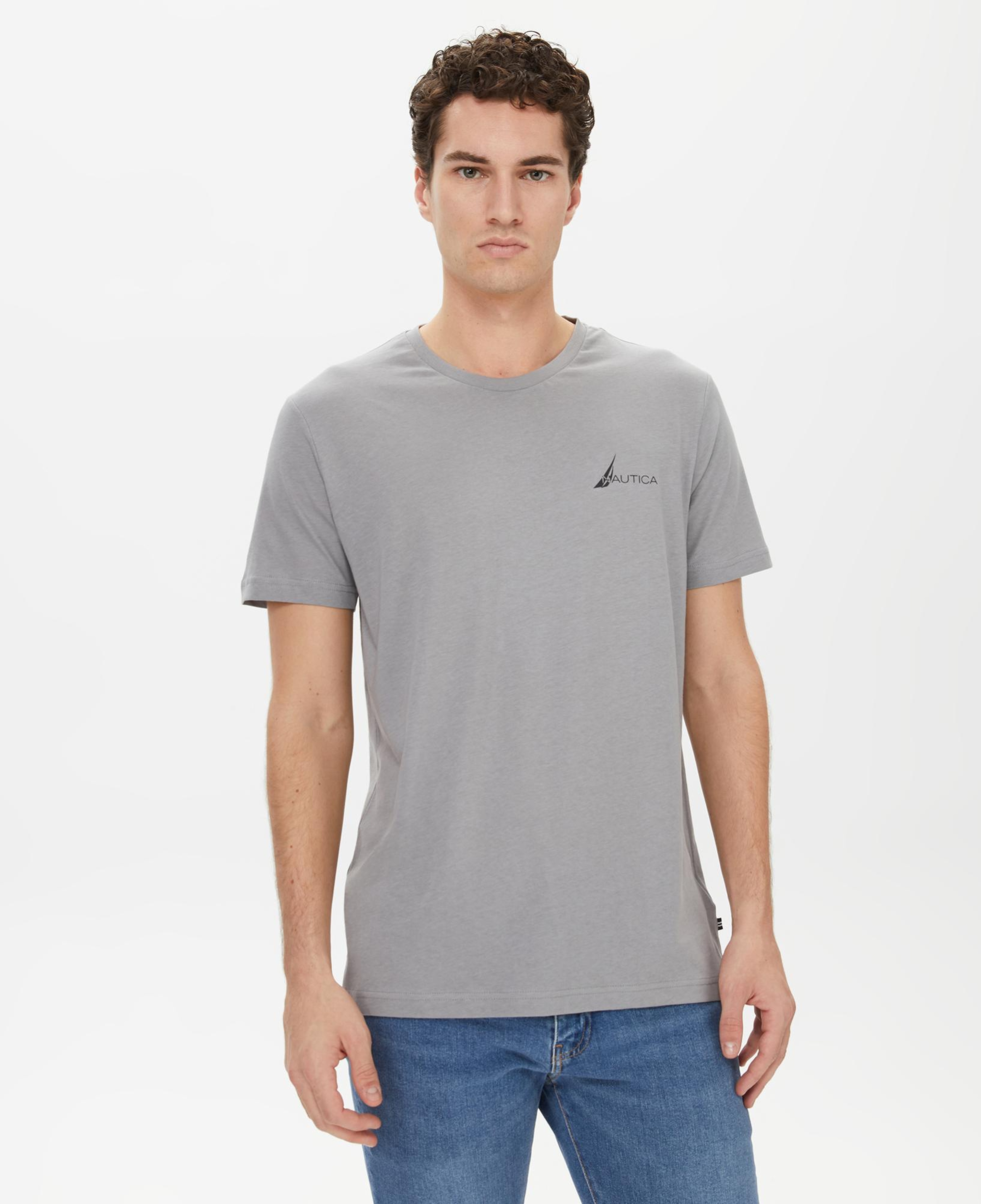 Nautica Erkek Gri Kısa Kollu Standart Fit T-Shirt