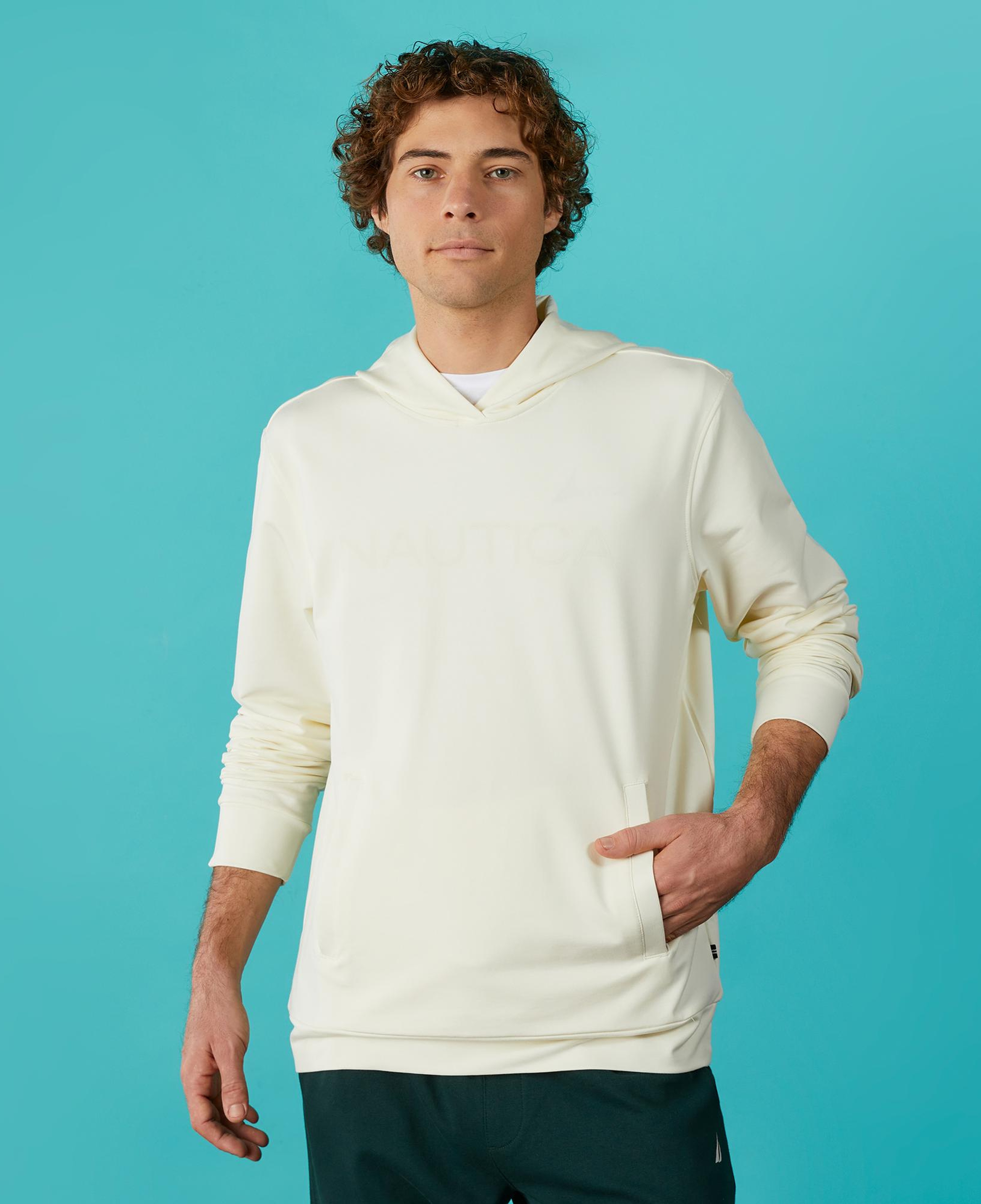 Nautica Erkek Krem Rengi Standart Fit Sweatshirt