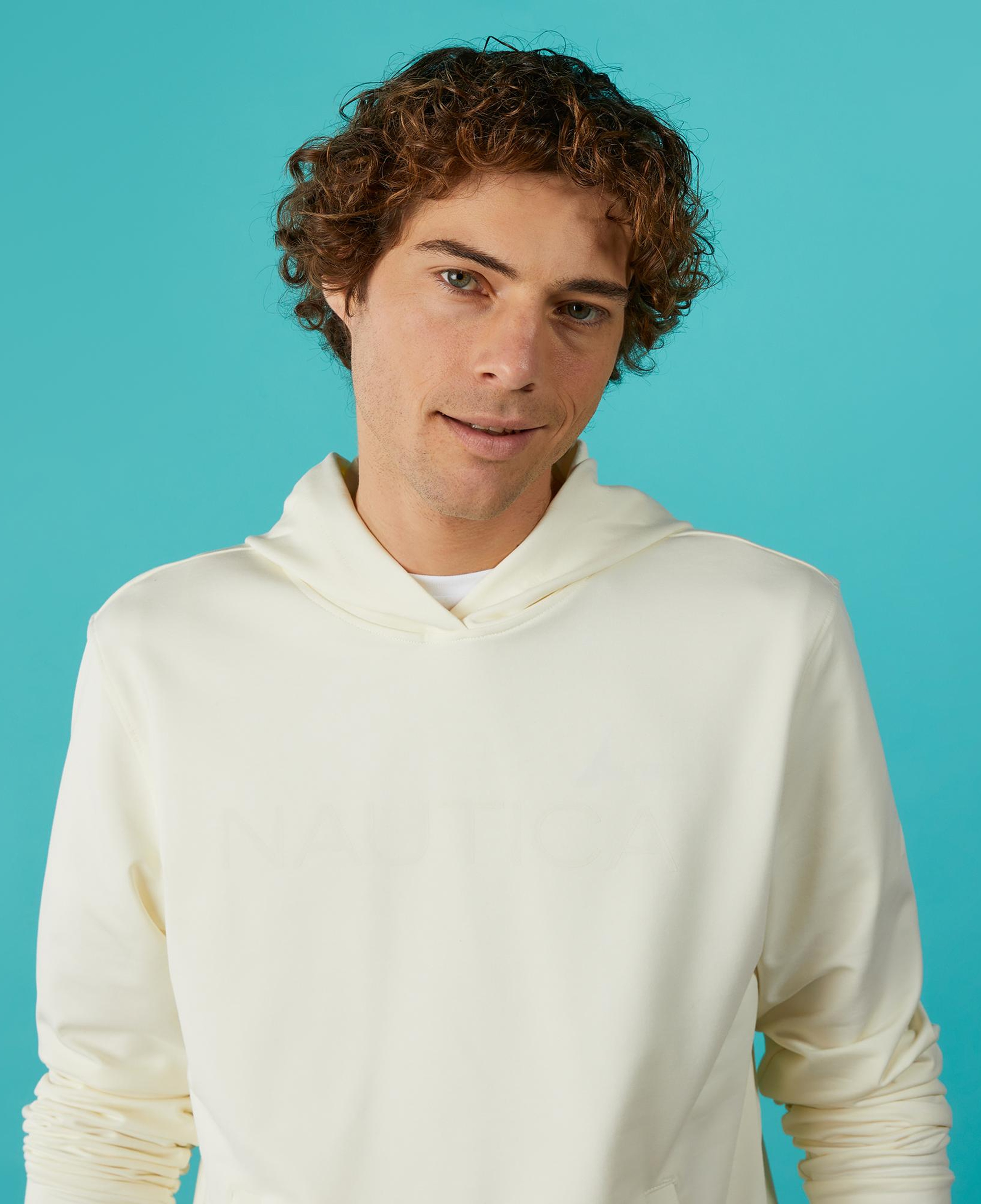 Nautica Erkek Krem Rengi Standart Fit Sweatshirt