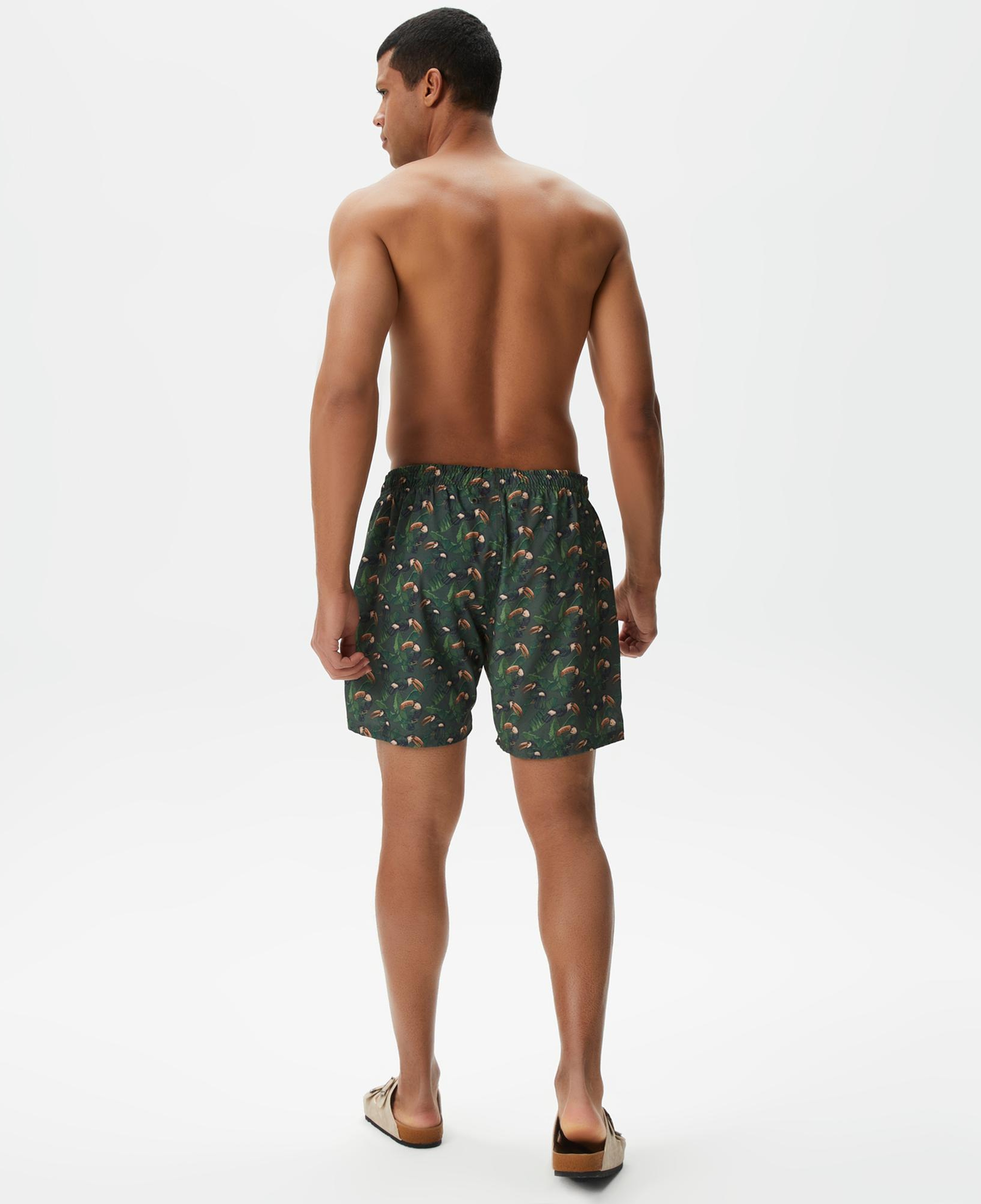 Nautica Erkek Yeşil Baskılı Deniz Şortu