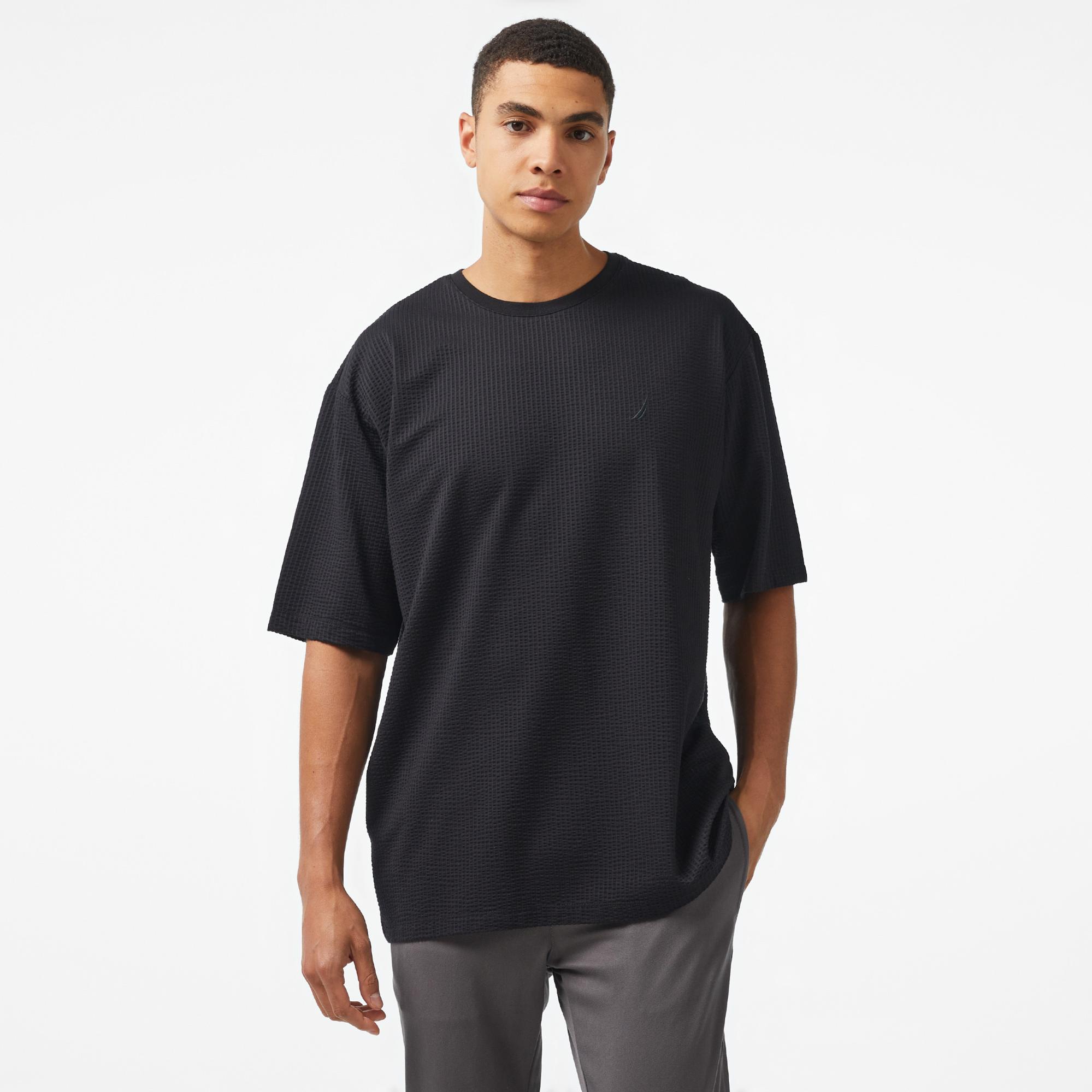 Nautica Erkek Siyah Oversize T-Shirt