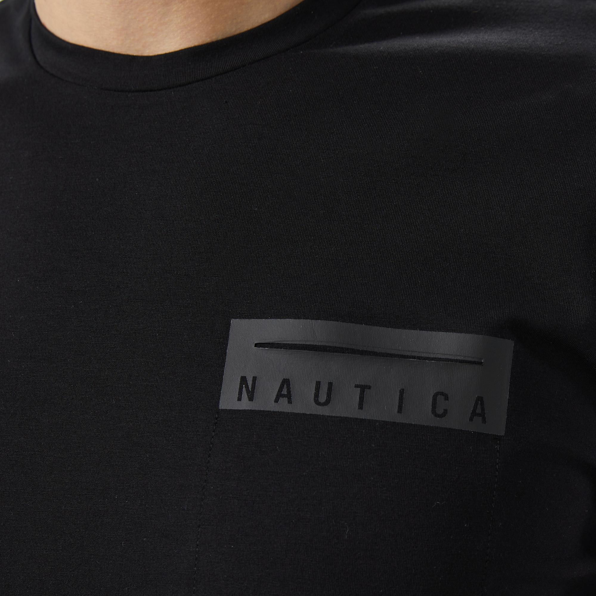Nautica Erkek Siyah Regular Fit Baskılı T-Shirt
