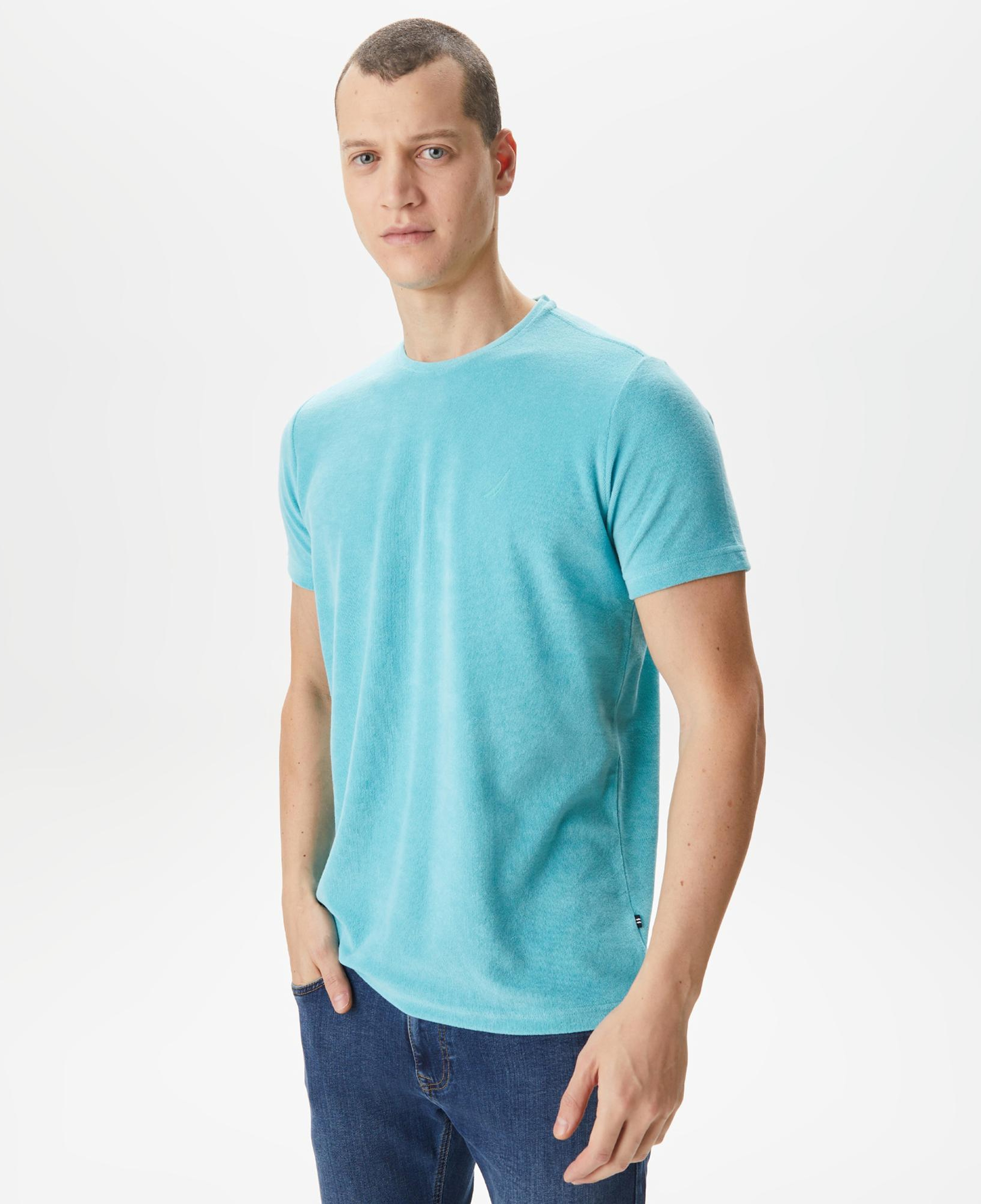 Nautica Erkek Mavi Standart Fit T-Shirt