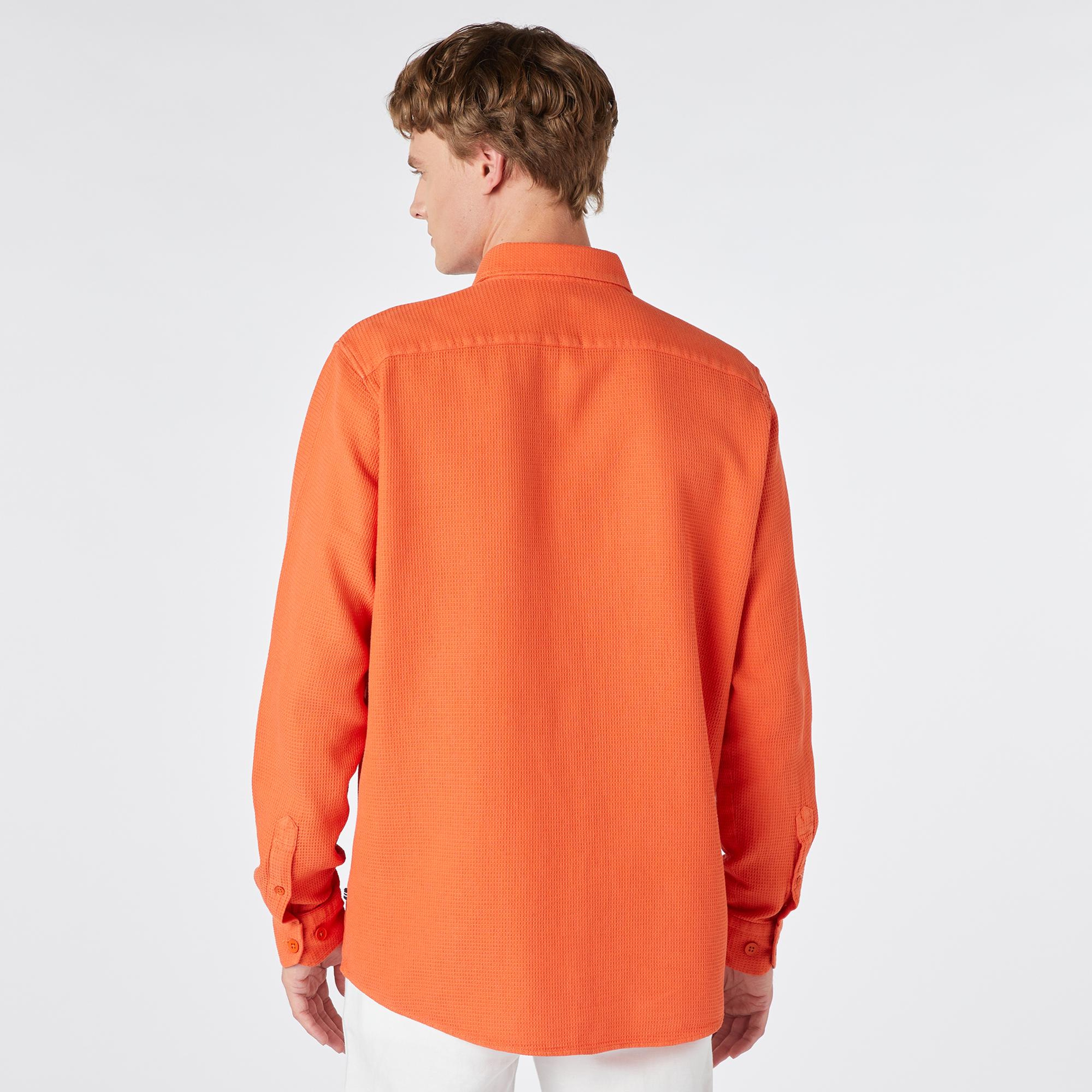 Nautica Erkek Turuncu Classic Fit Gömlek