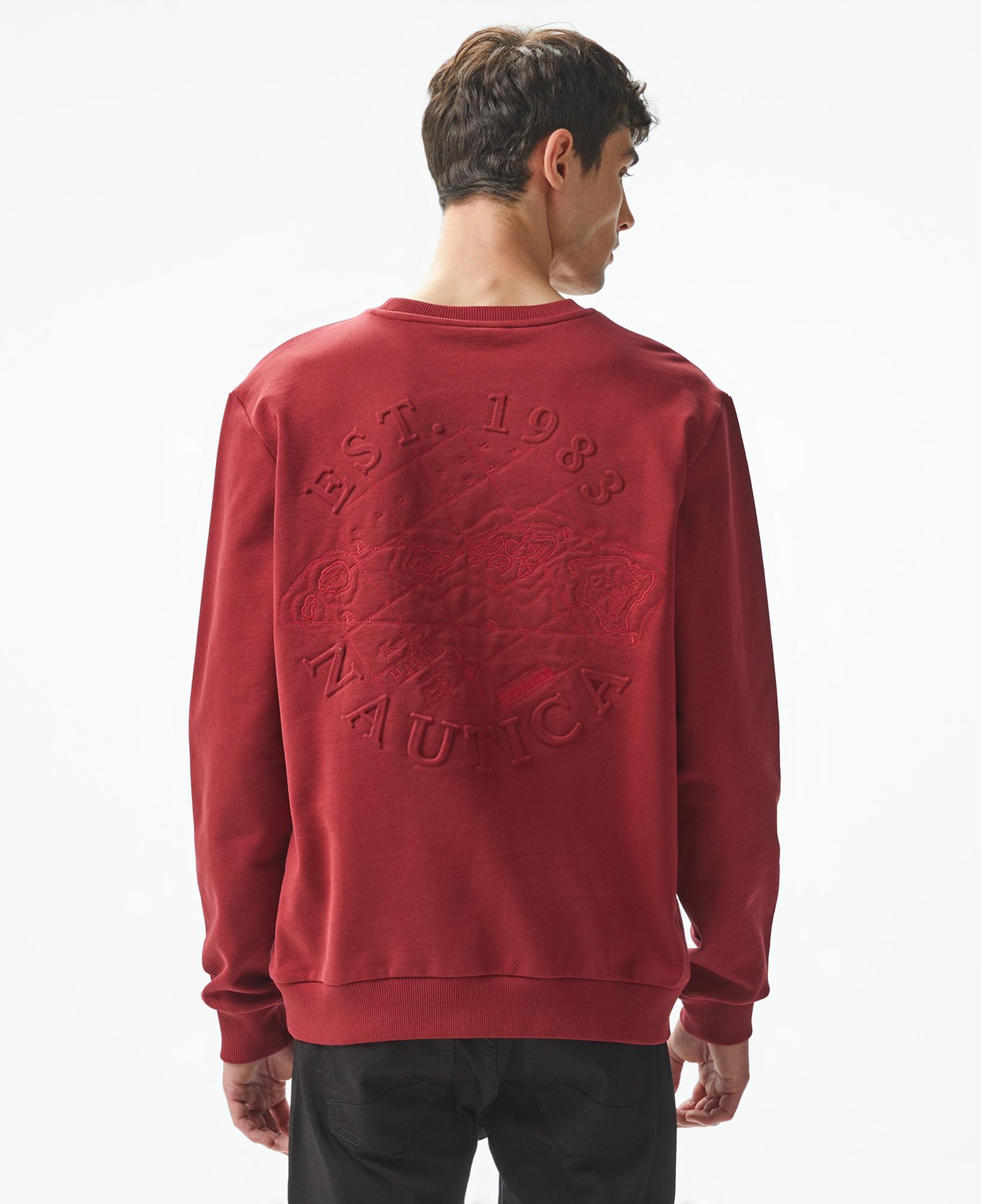 Nautica Erkek Bordo Regular Fit Sweatshirt