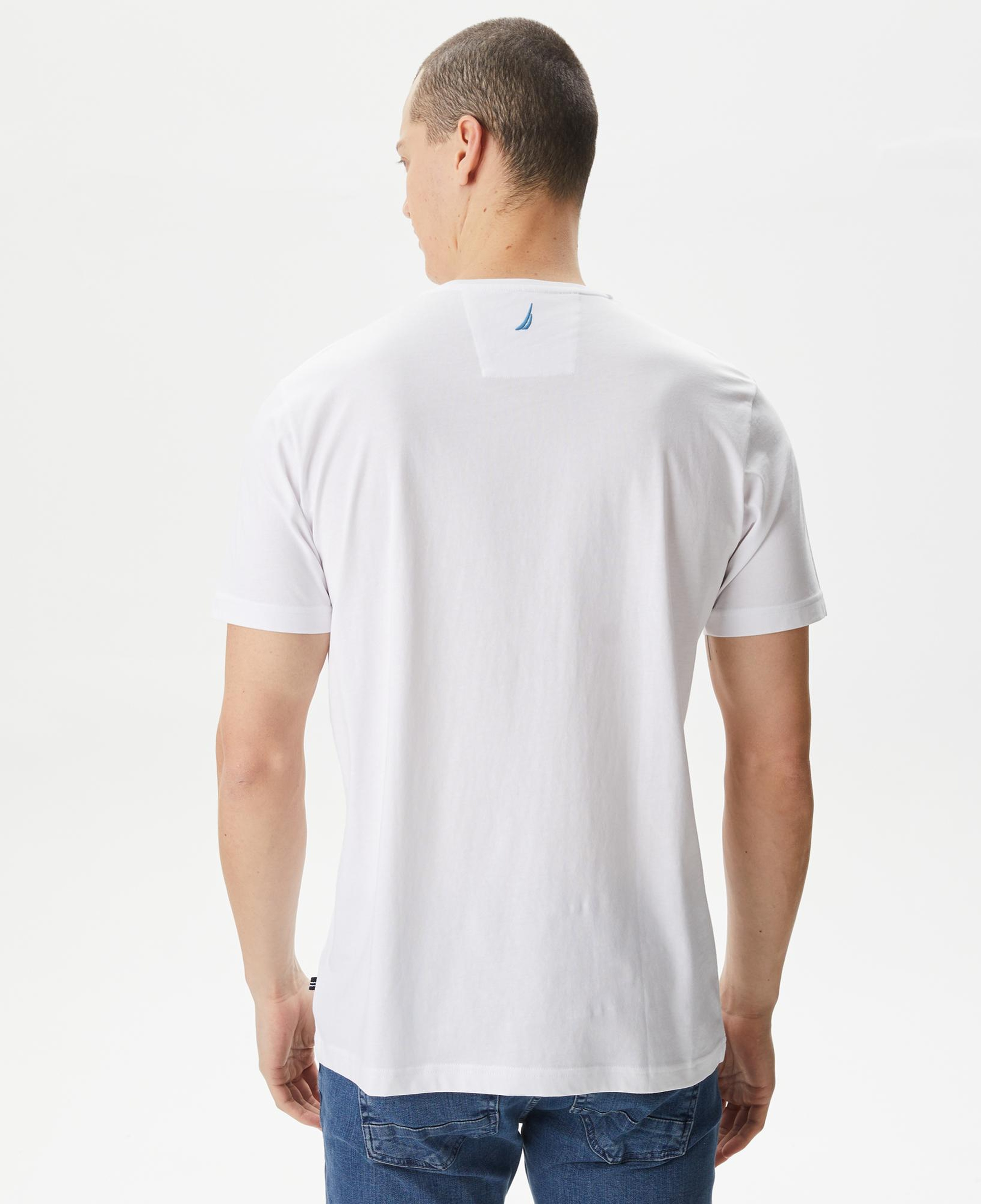 Nautica Erkek Beyaz Standart Fit T-Shirt