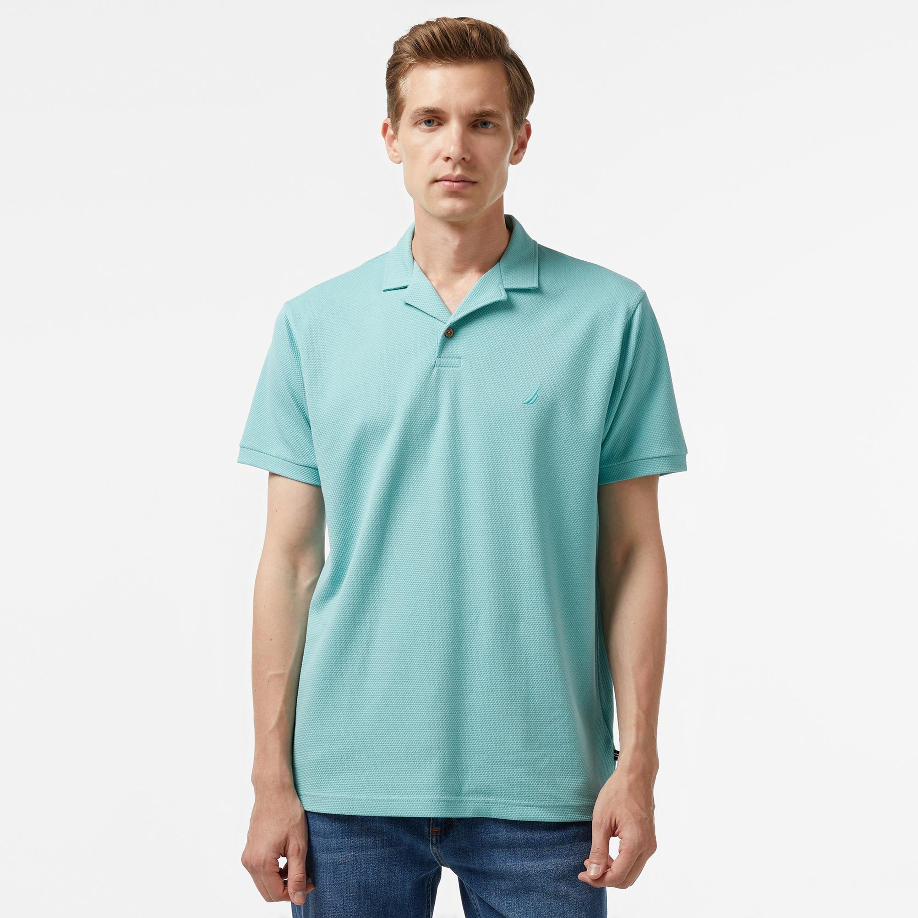 Nautica Erkek Mavi Classic Fit Kısa Kollu Polo Yaka T-Shirt