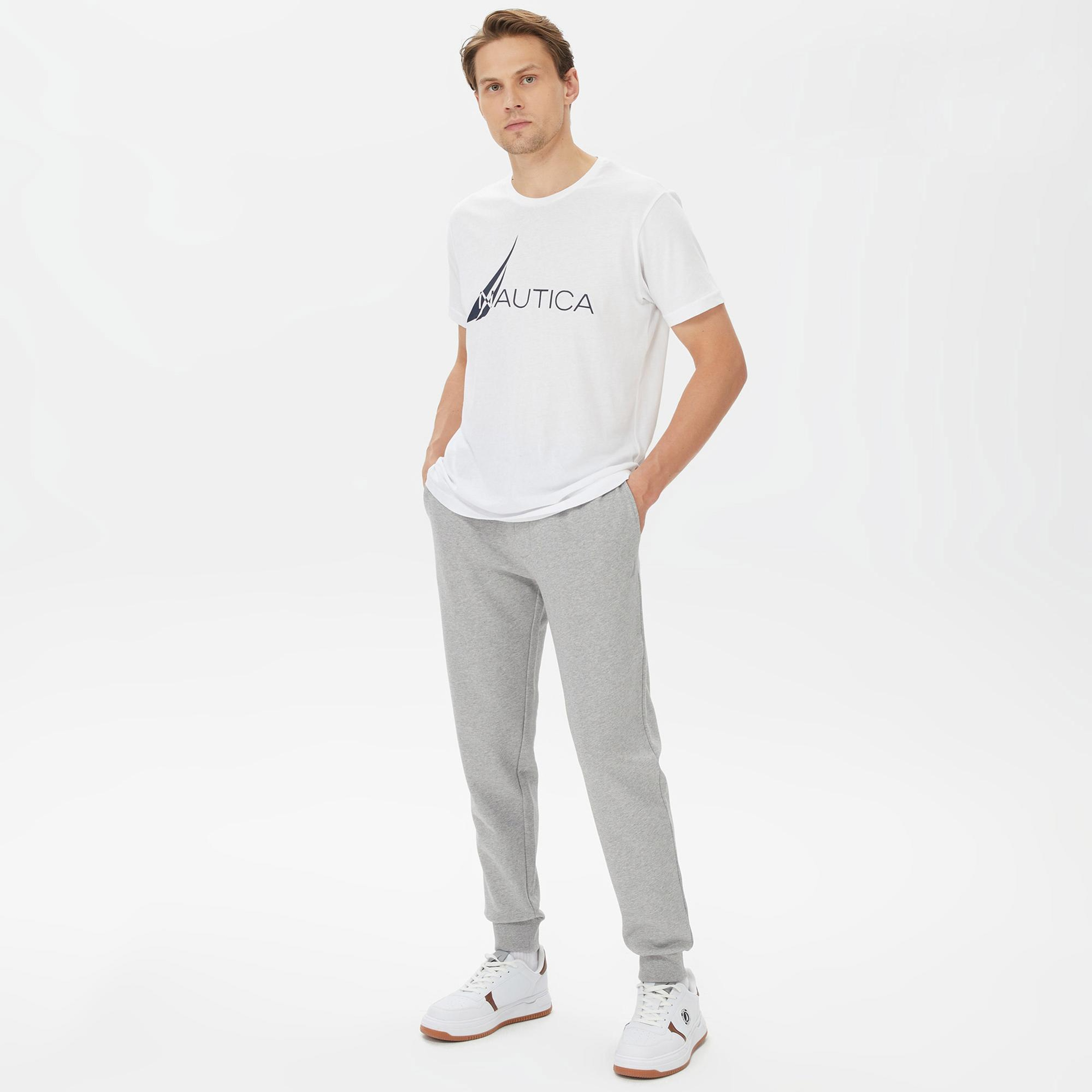 Nautica Erkek Beyaz Standart Fit T-Shirt