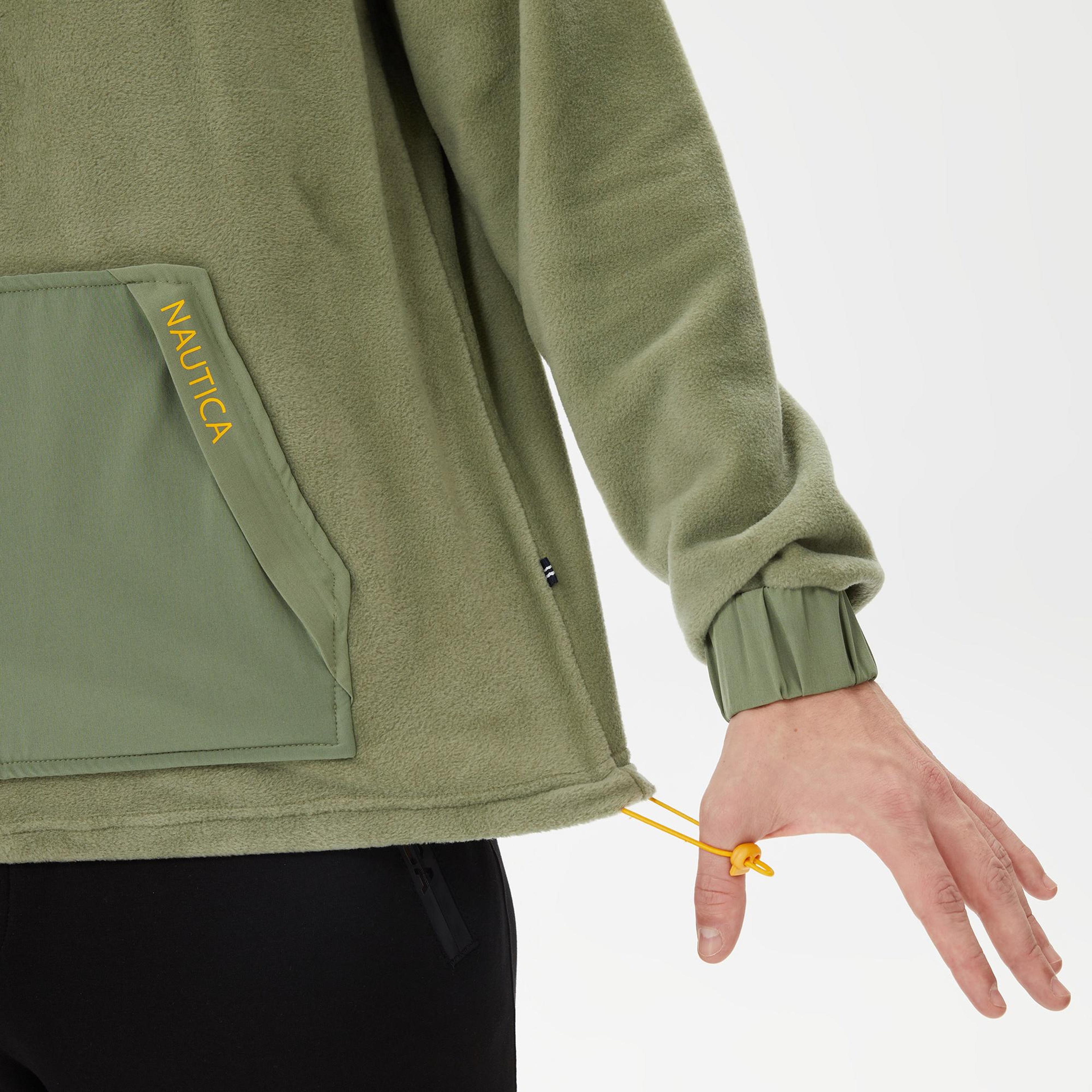 Nautica Erkek Yeşil Standart Fit Kapüşonlu Sweatshirt