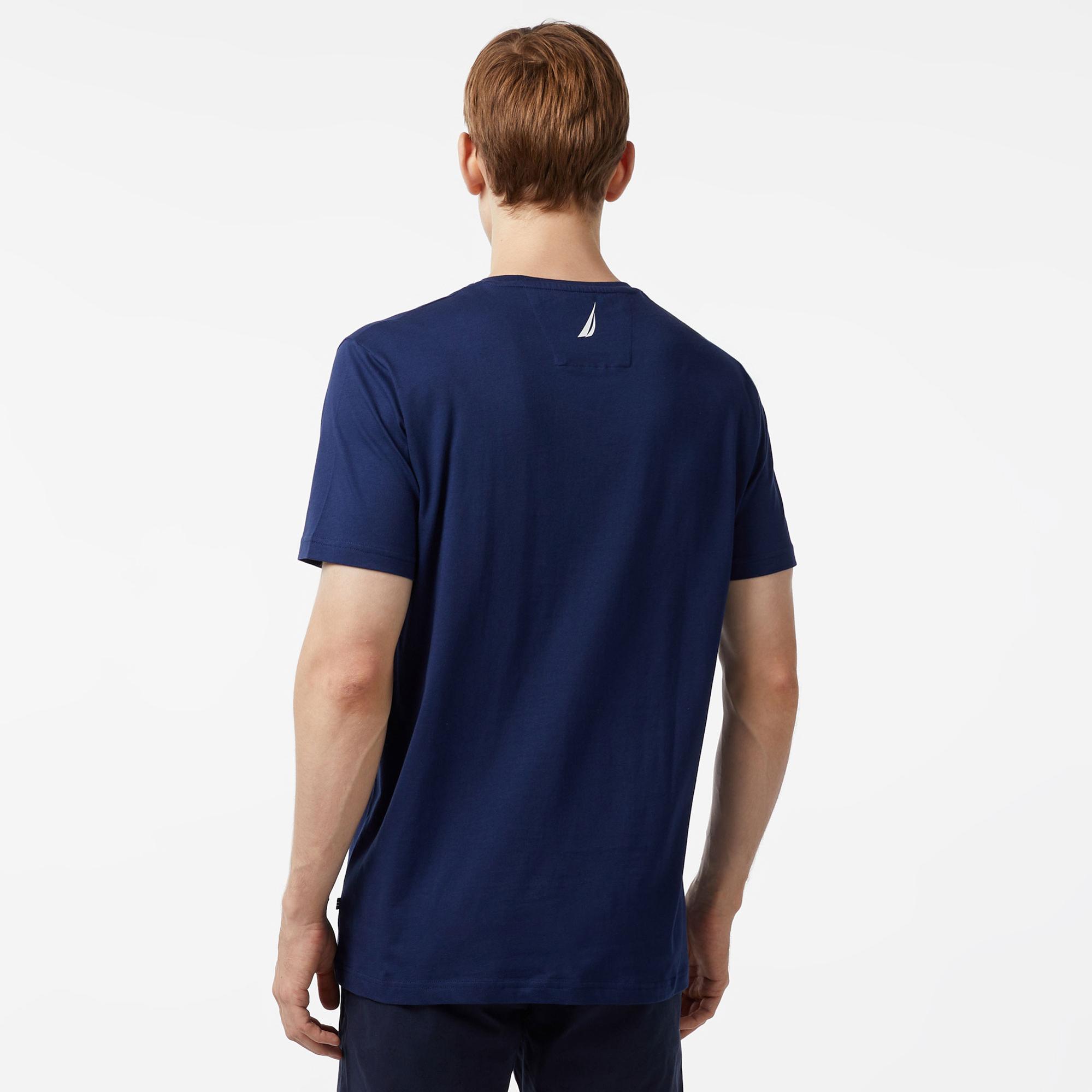 Nautica Erkek Mavi Standart Fit T-Shirt