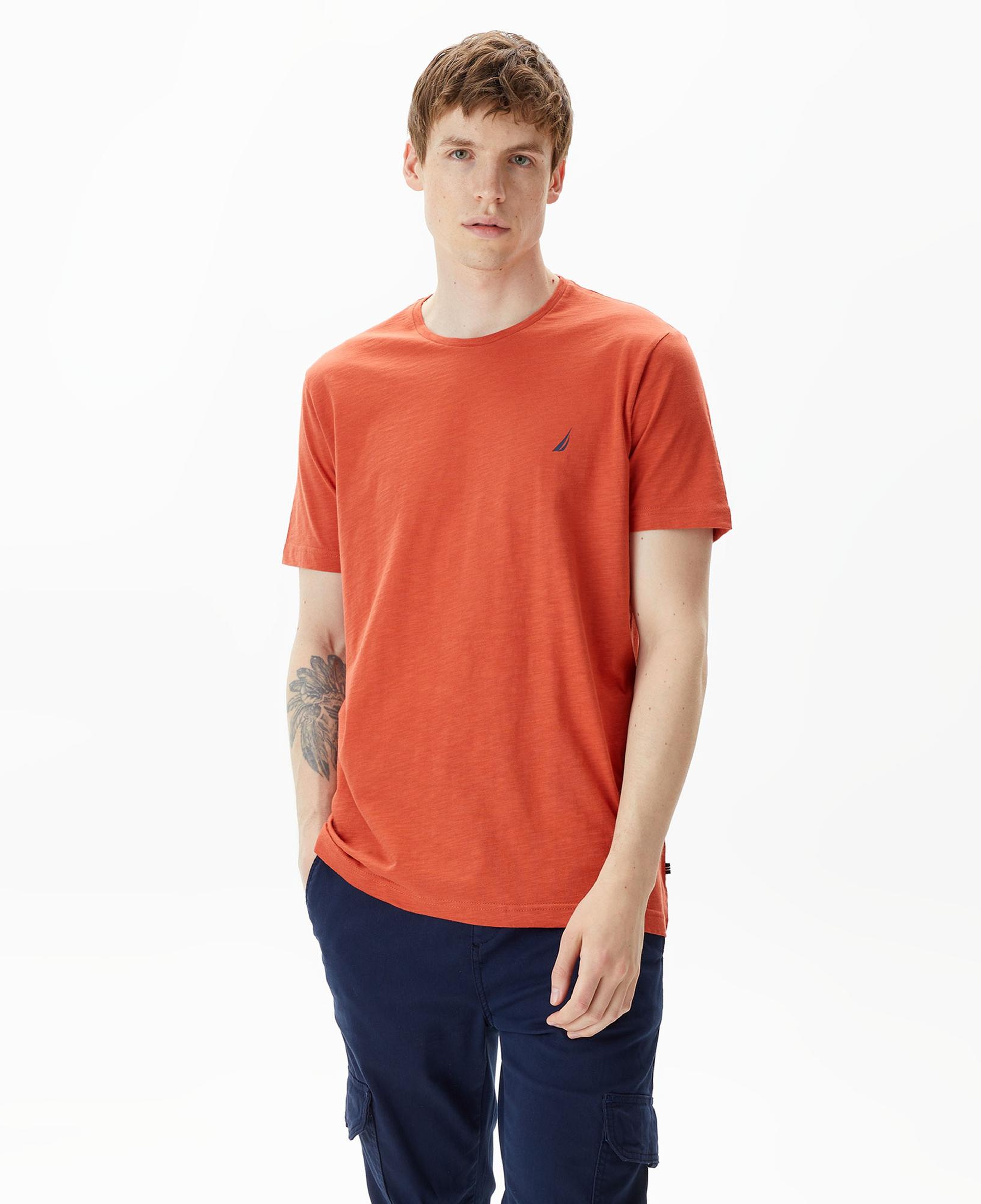 Nautica Erkek Kırmızı Standart Fit T-Shirt