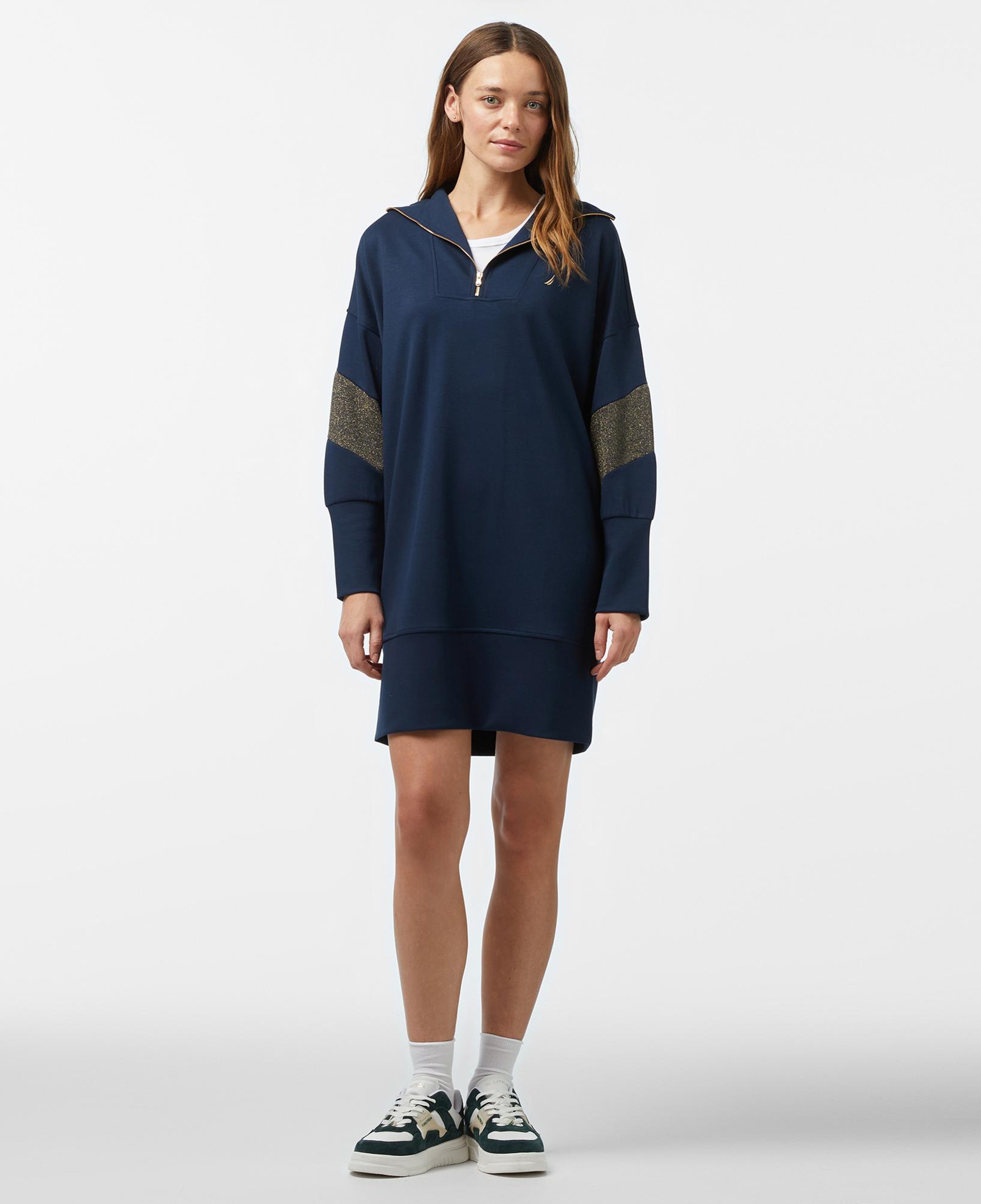 Nautica Kadın Lacivert Uzun Kollu Regular Fit Elbise