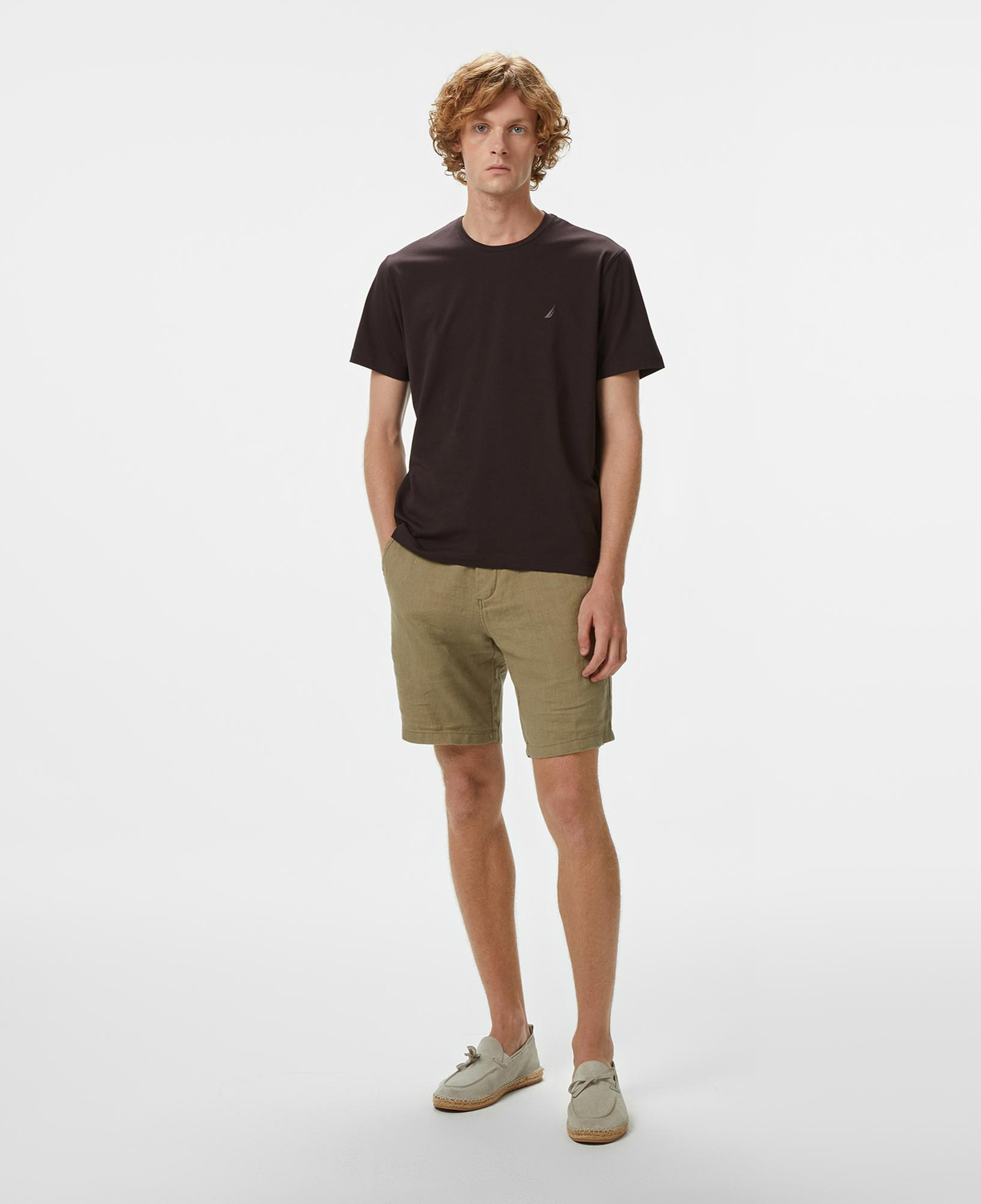 Nautica Erkek Kahverengi Classic Fit T-Shirt