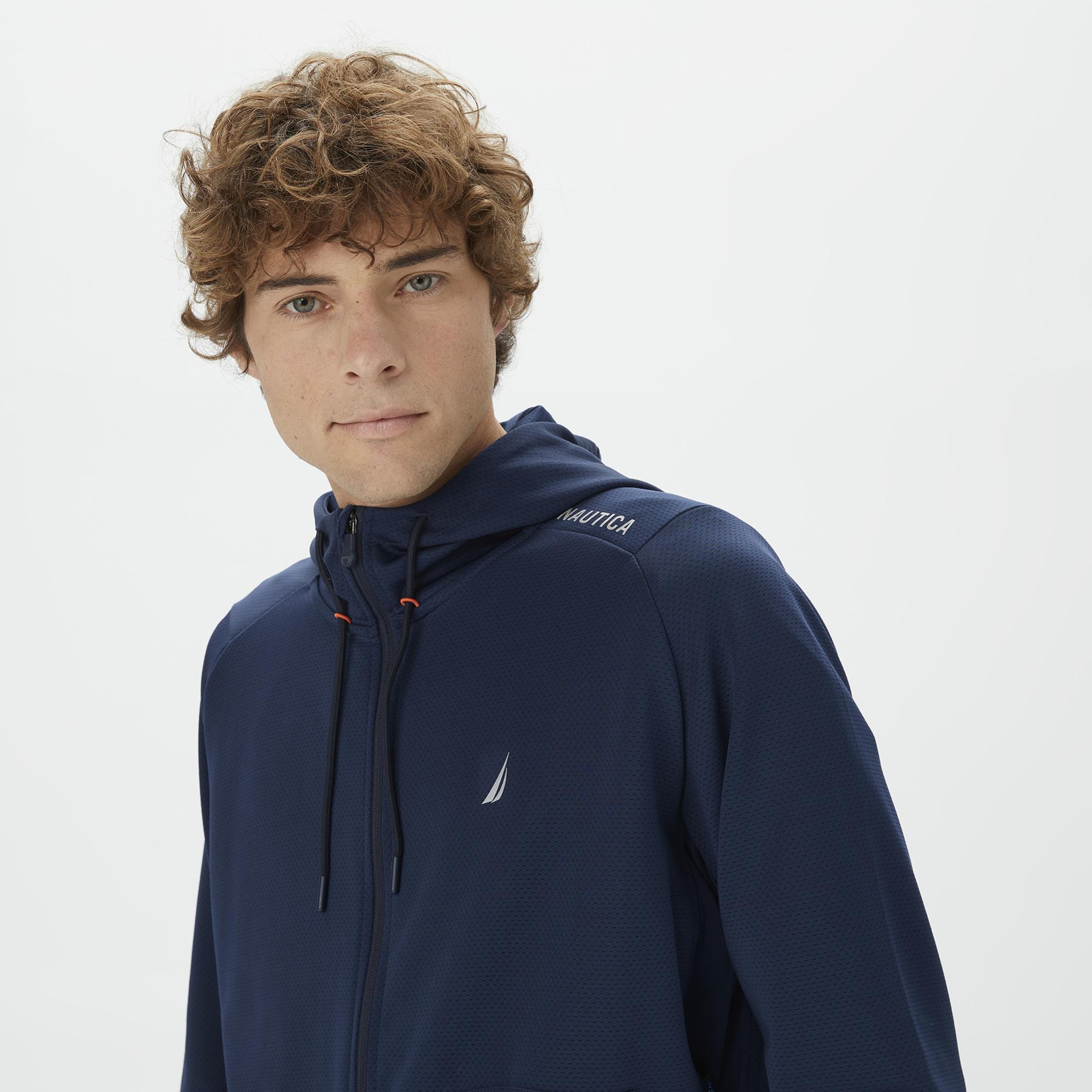 Nautica Erkek Lacivert Standart Fit Kapüşonlu Sweatshirt