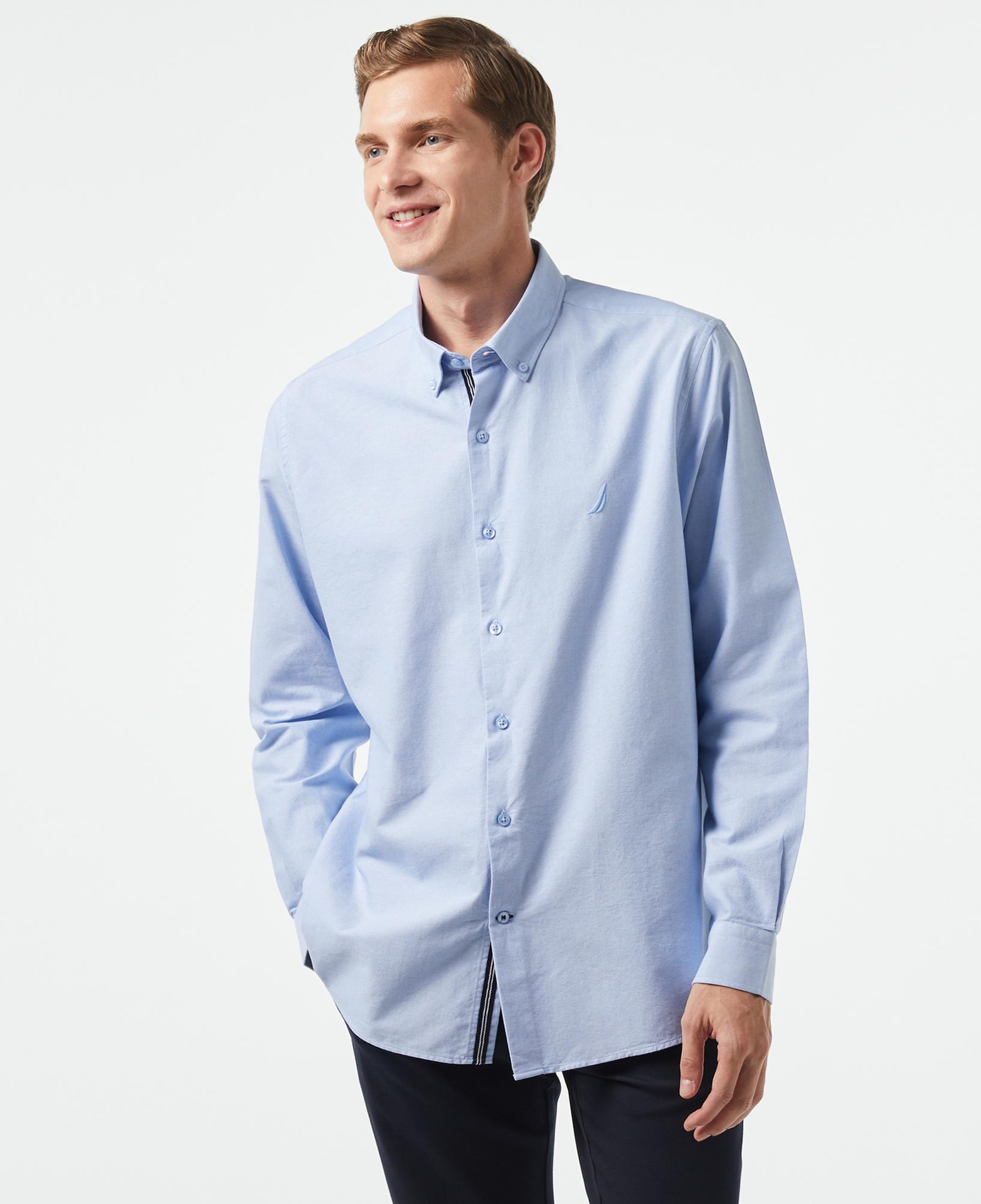 Nautica Erkek Mavi Classic Fit Gömlek