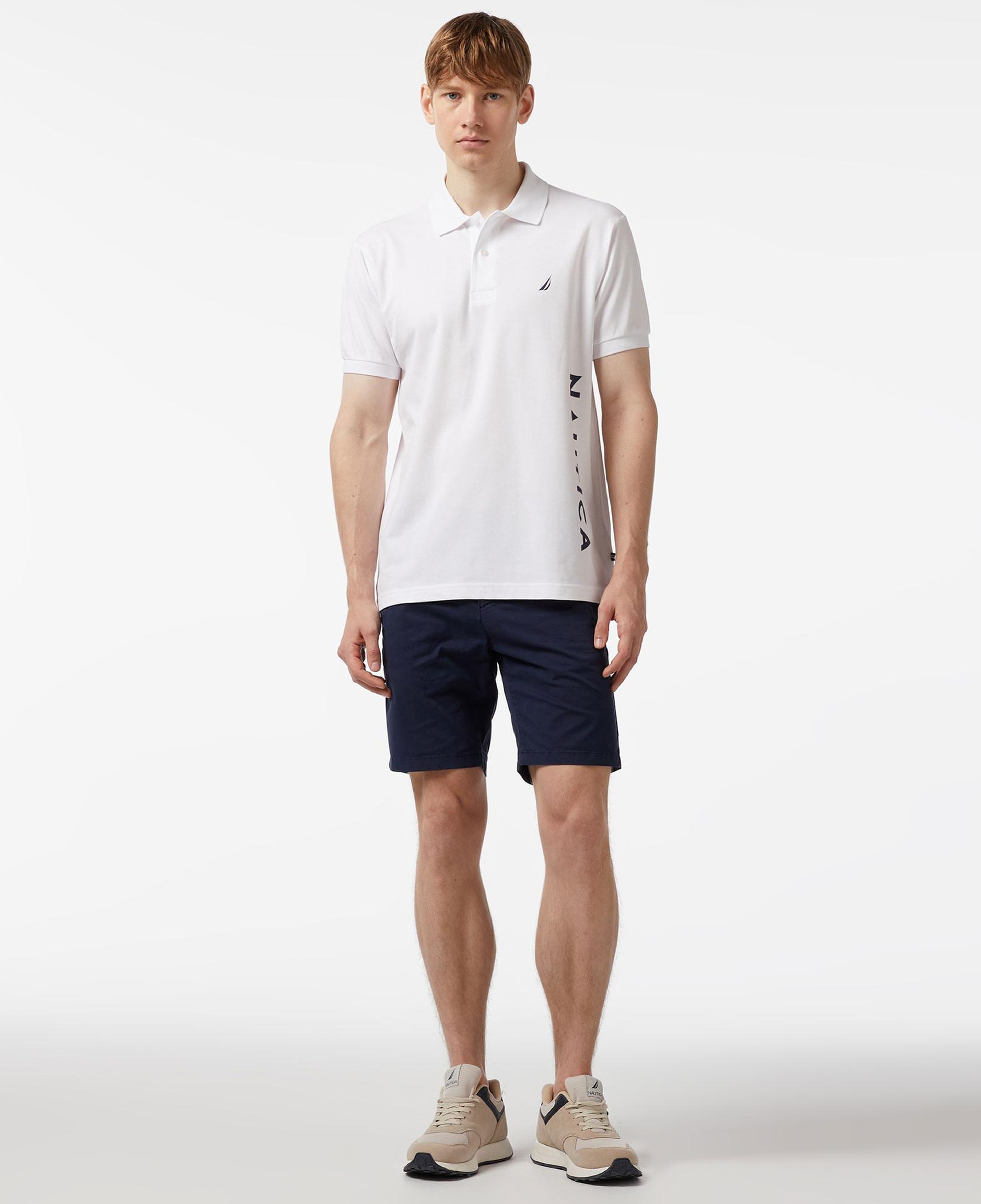 Nautica Erkek Beyaz Classic Fit Kısa Kollu Polo Yaka T-Shirt