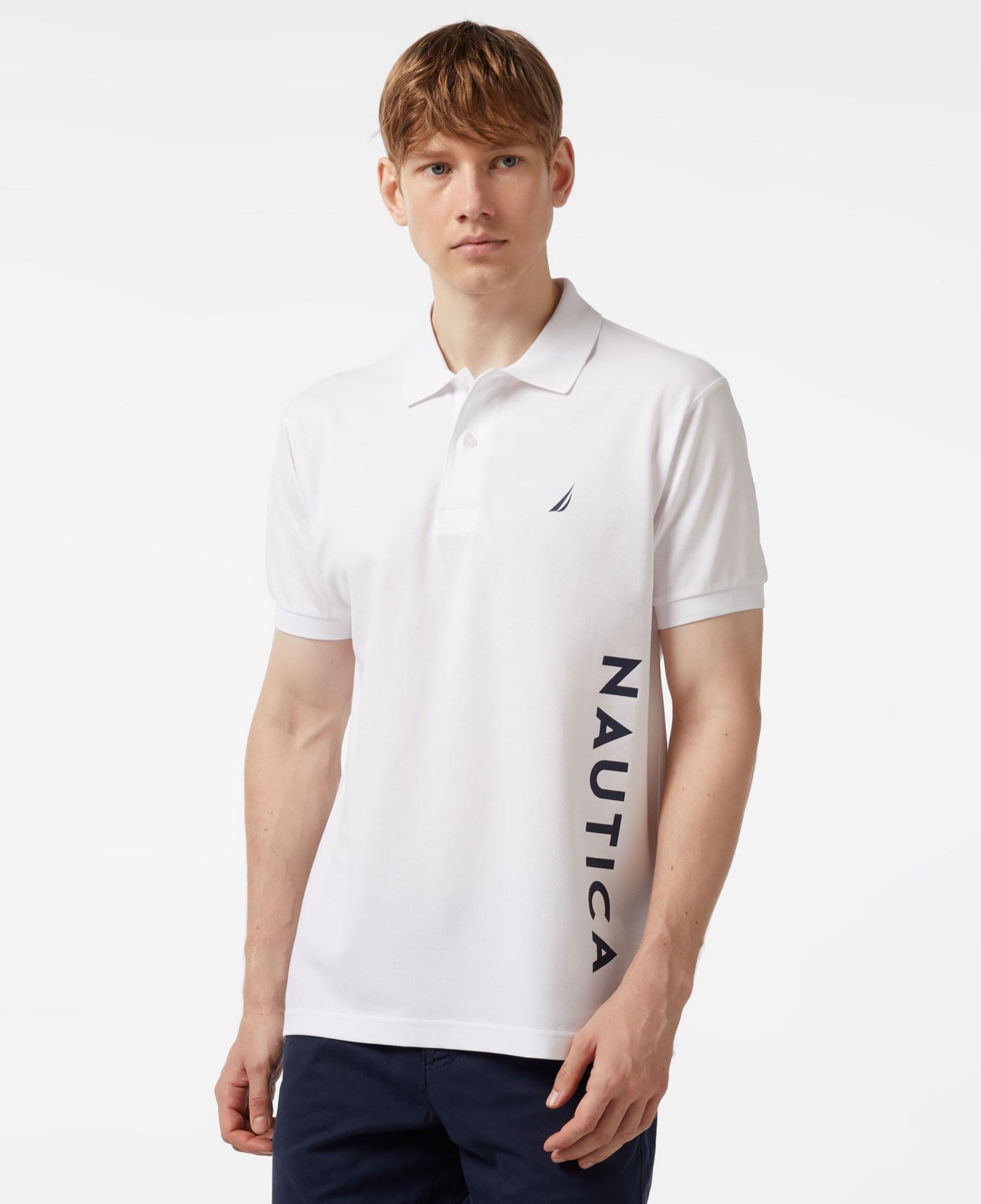 Nautica Erkek Beyaz Classic Fit Kısa Kollu Polo Yaka T-Shirt