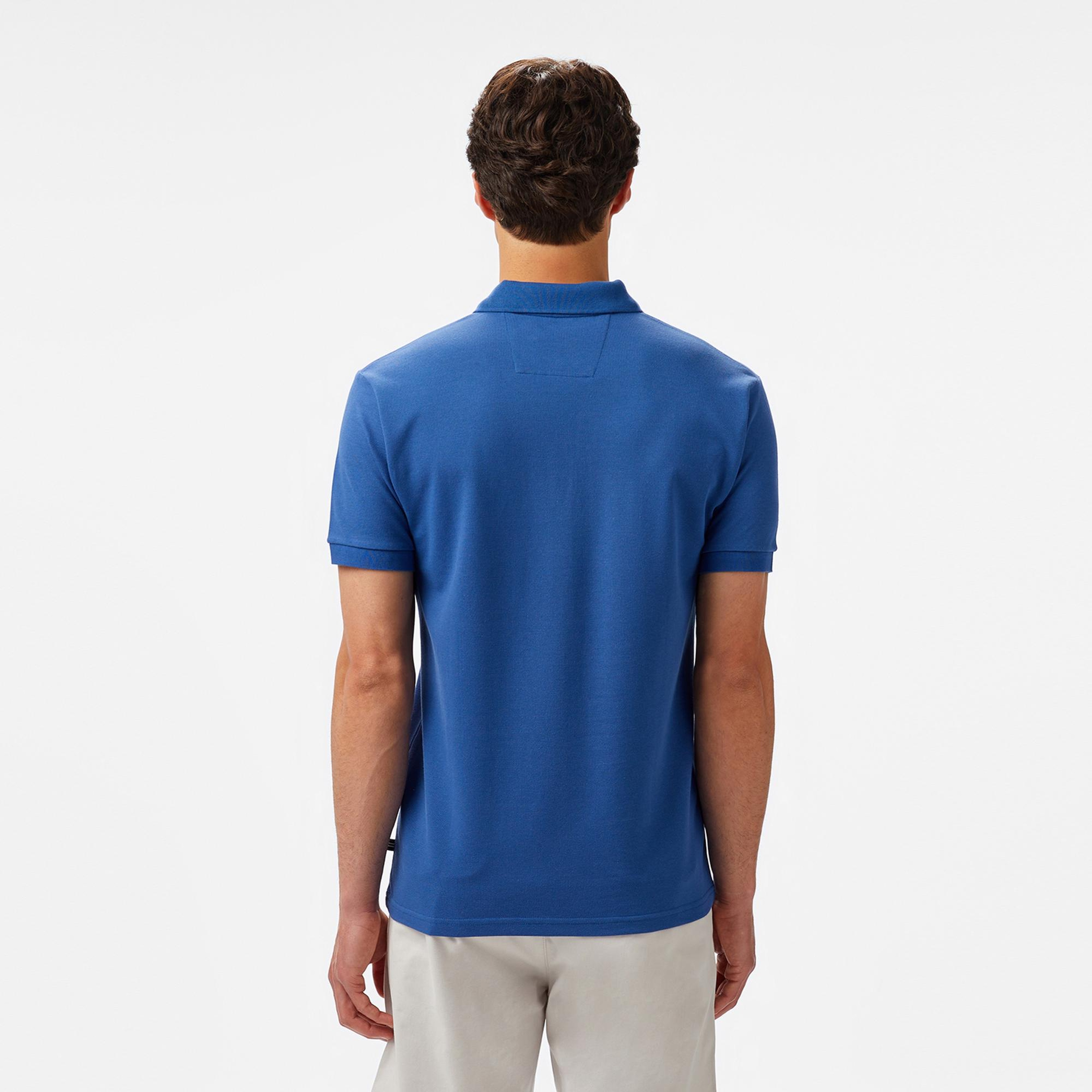 Nautica Erkek Mavi Classic Fit Polo Yaka T-Shirt