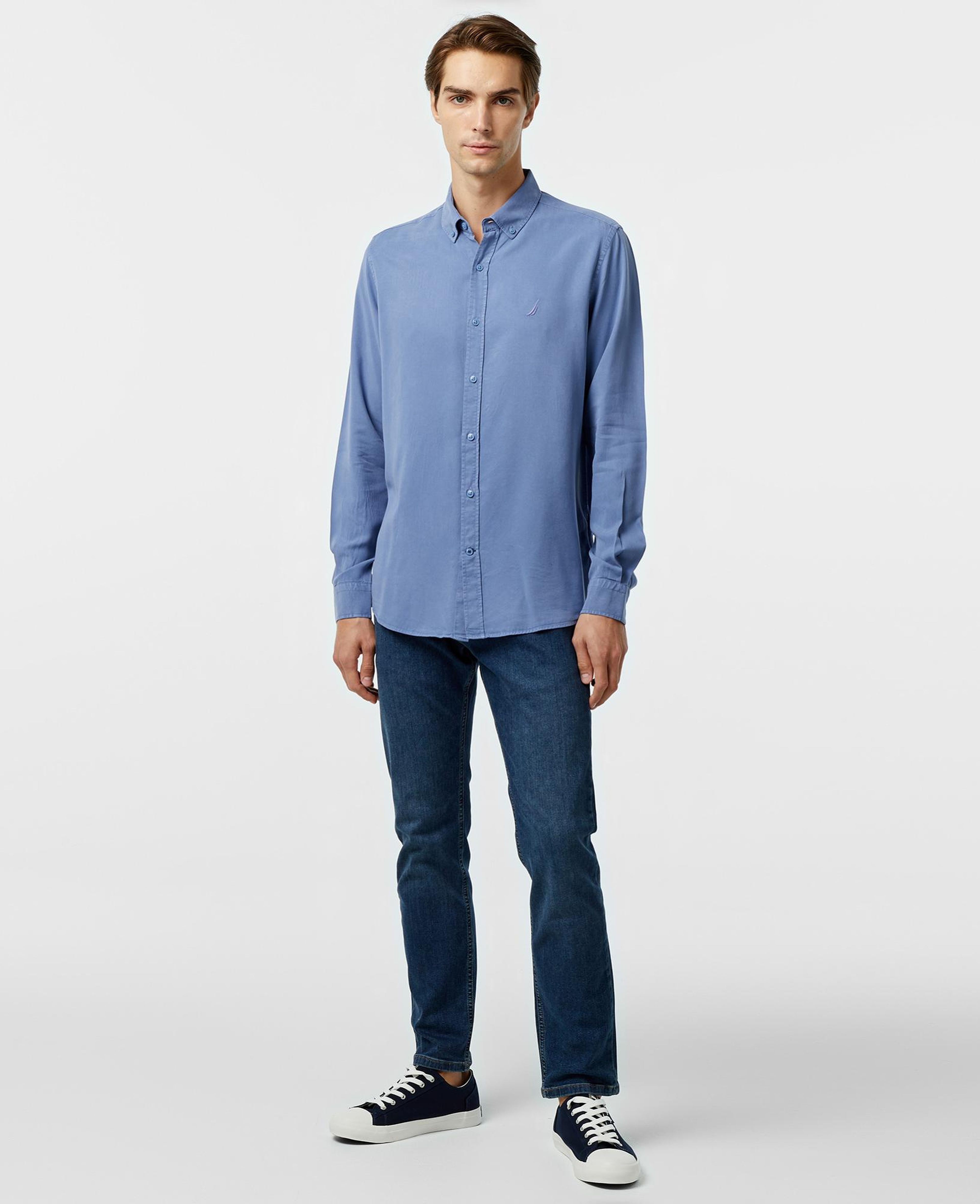 Nautica Erkek Mavi Classic Fit Gömlek